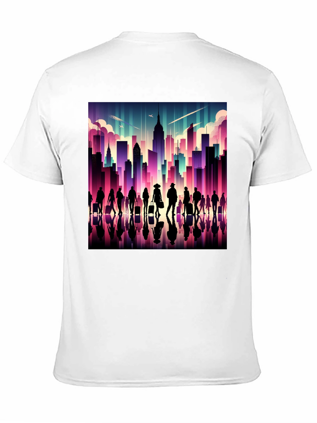 Cityscape Silhouette Graphic T-Shirt