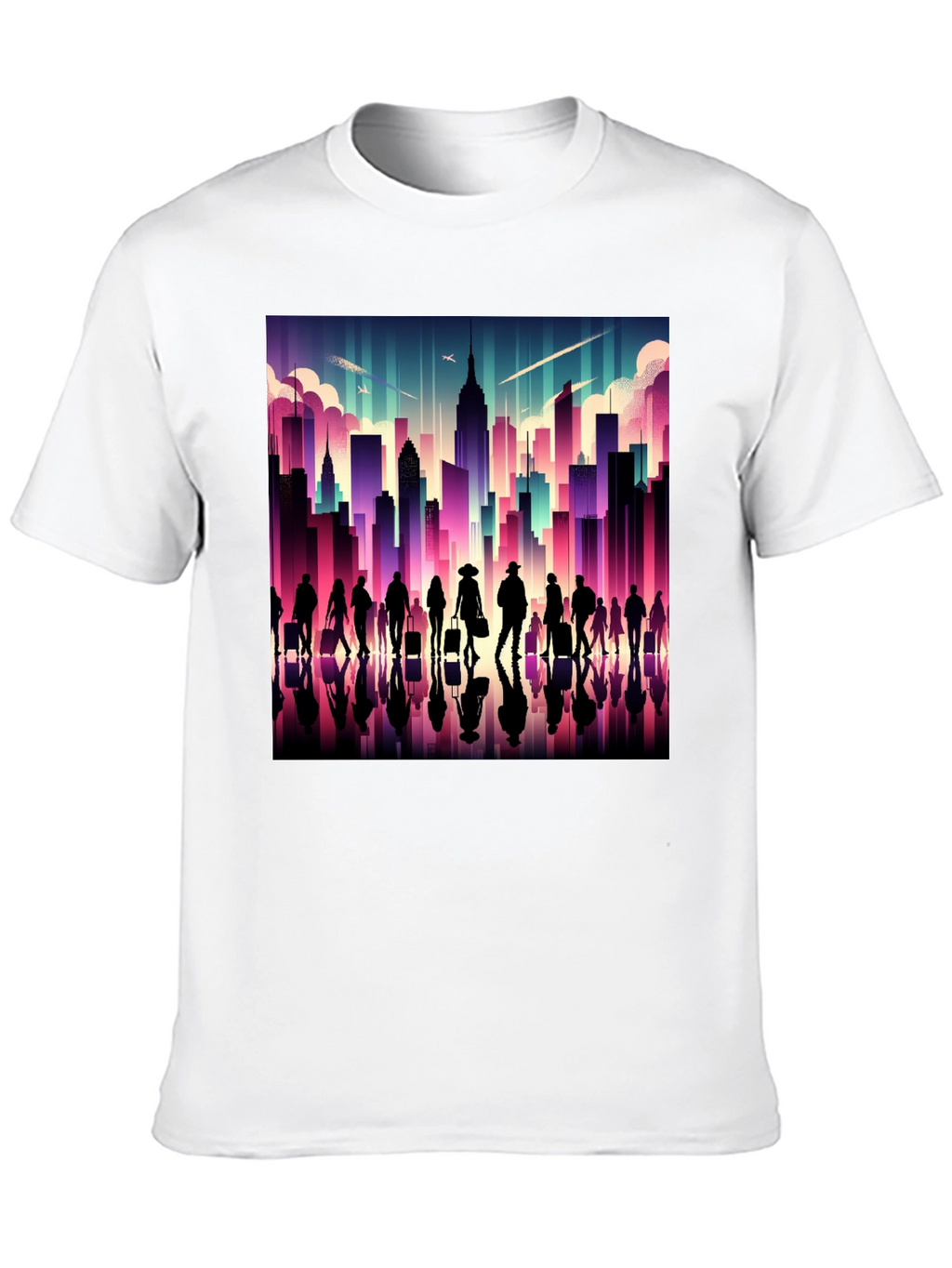 Cityscape Silhouette Graphic T-Shirt