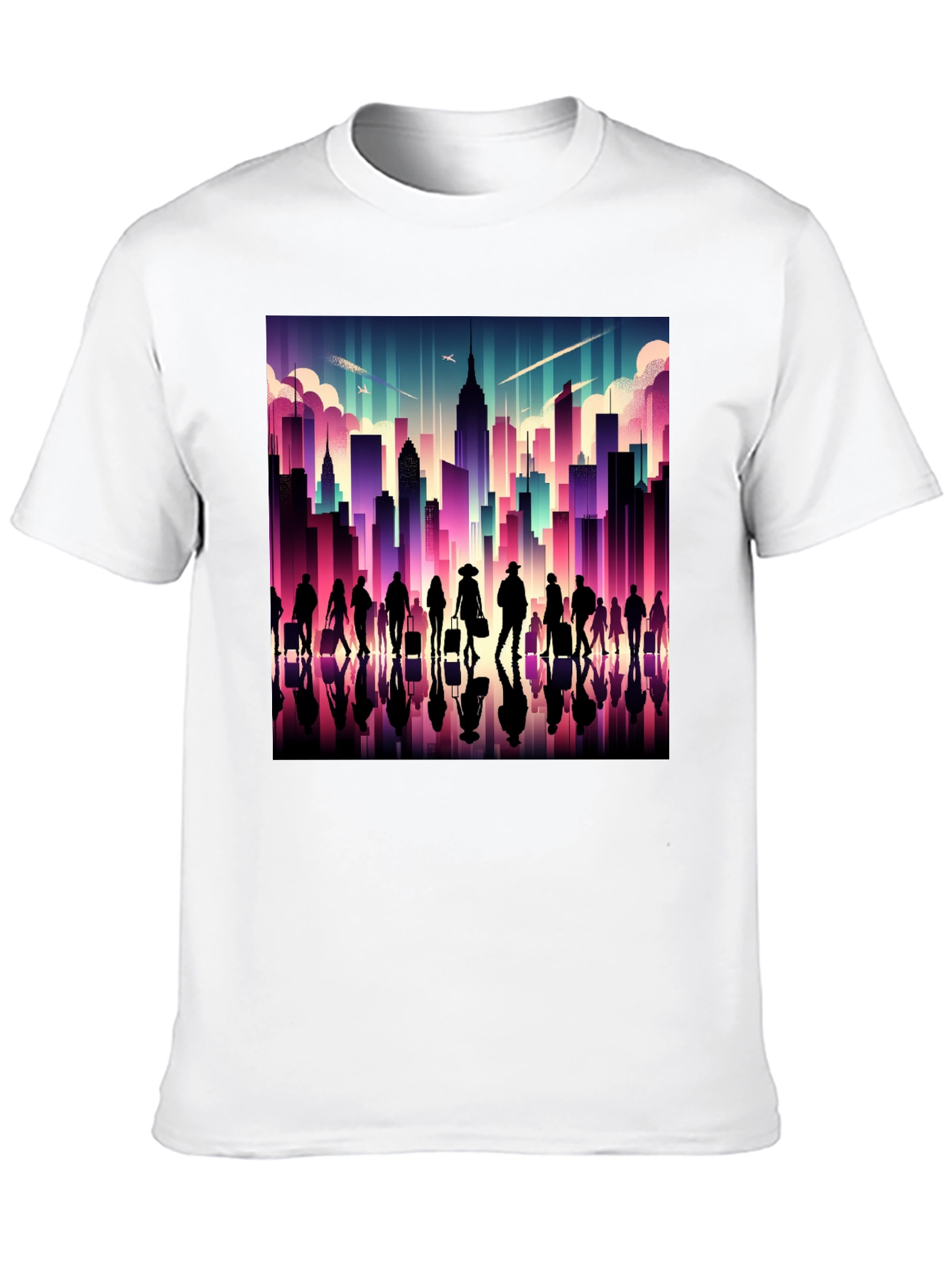 Cityscape Silhouette Graphic T-Shirt