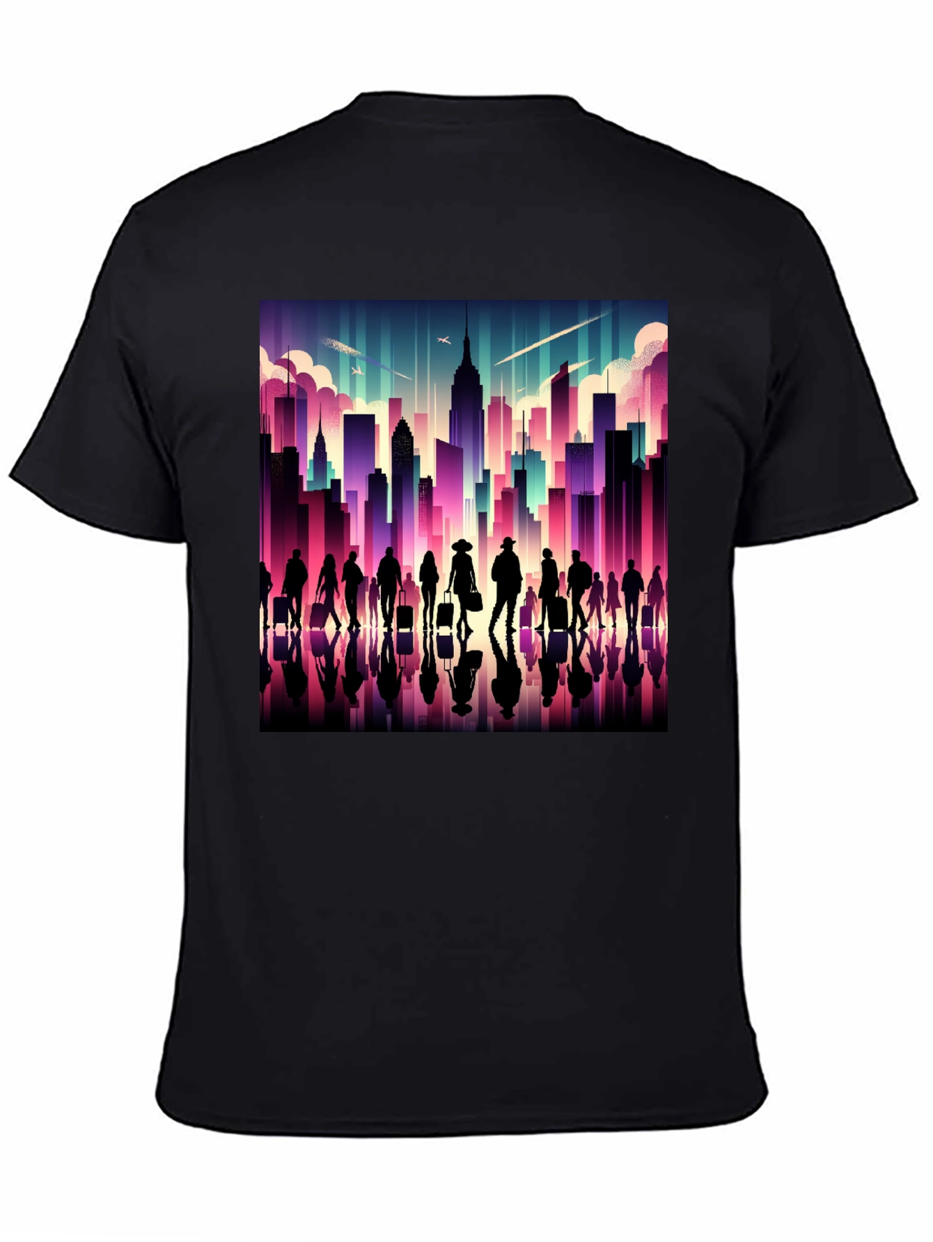 Cityscape Silhouette Graphic T-Shirt