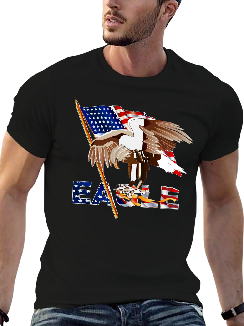 Eagle American Flag Graphic Tee