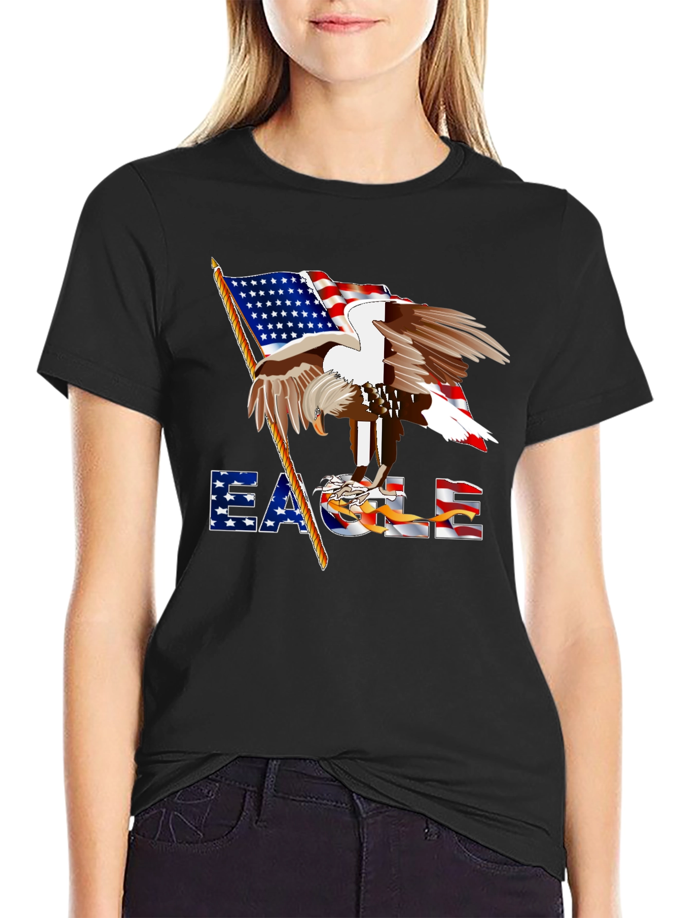 Eagle American Flag Graphic Tee