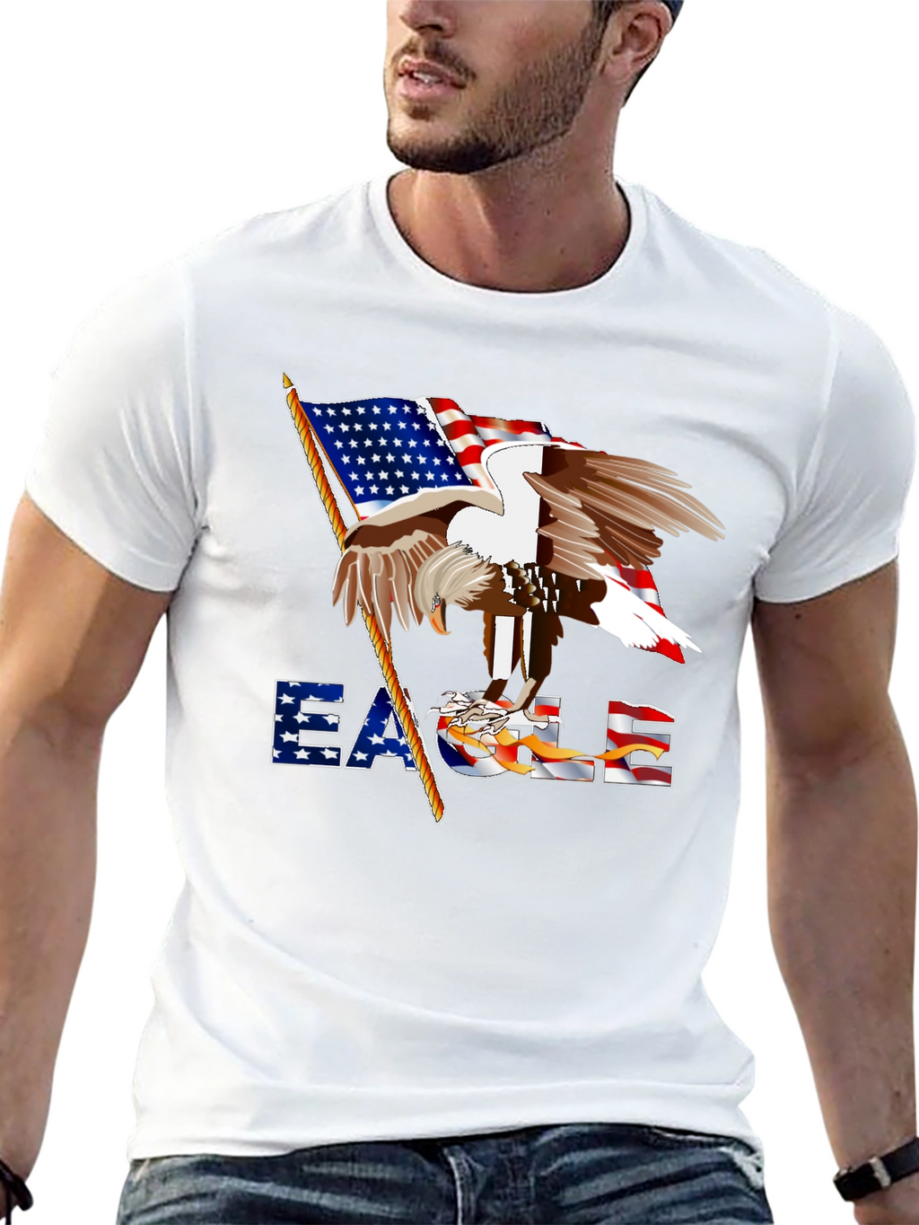 Eagle American Flag Graphic Tee