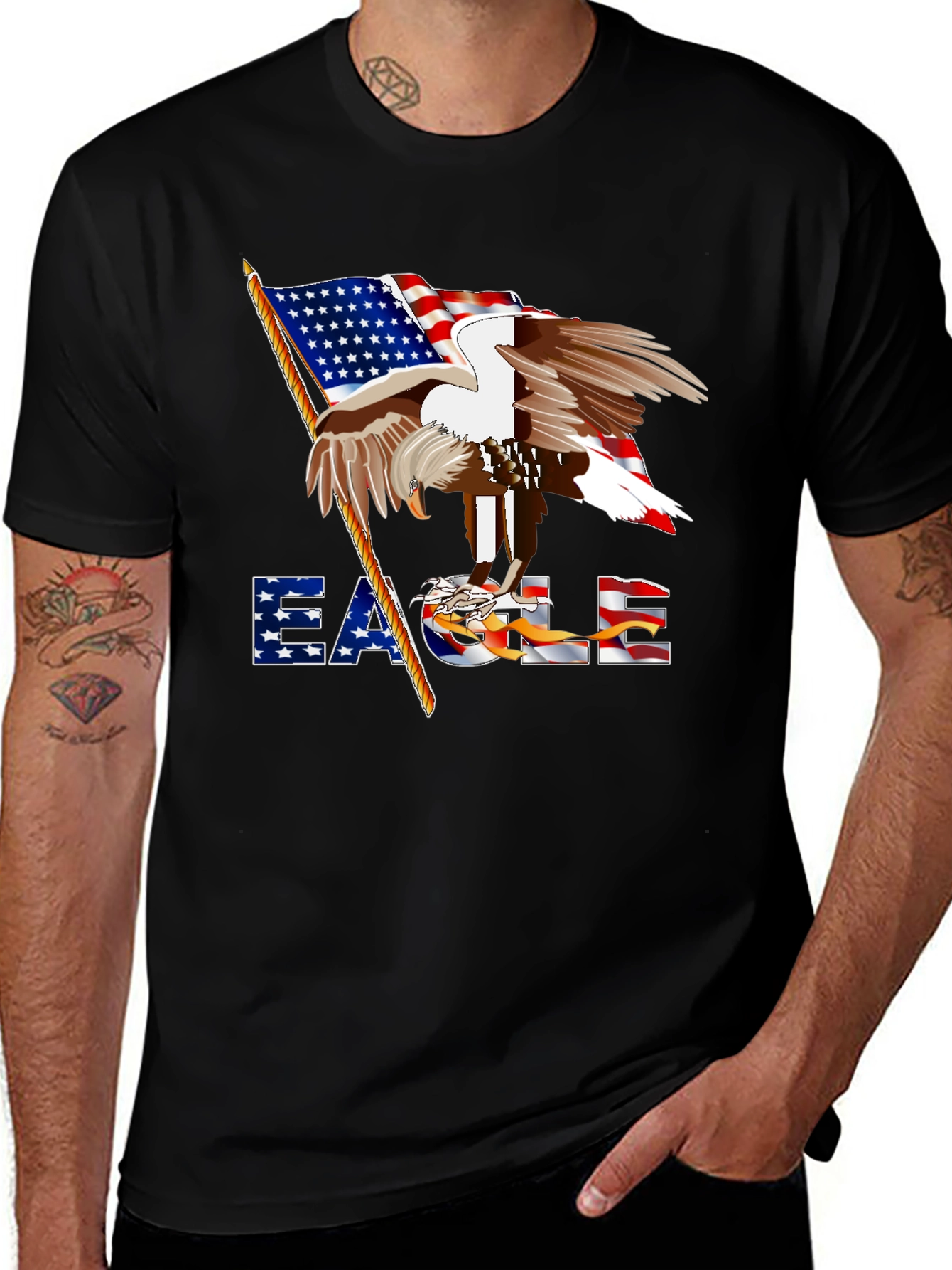 Eagle American Flag Graphic Tee
