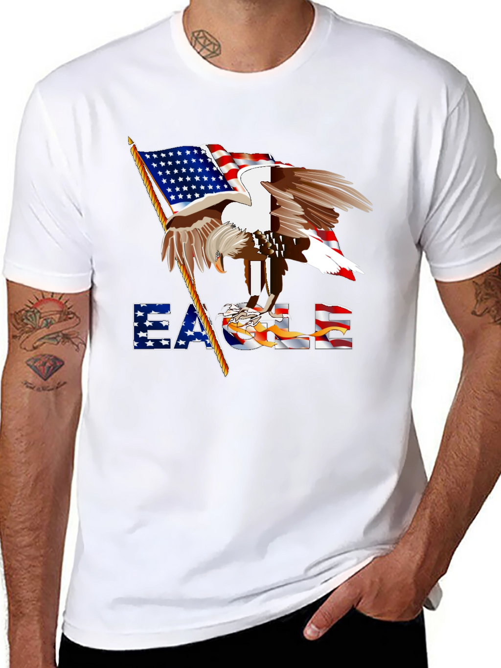 Eagle American Flag Graphic Tee