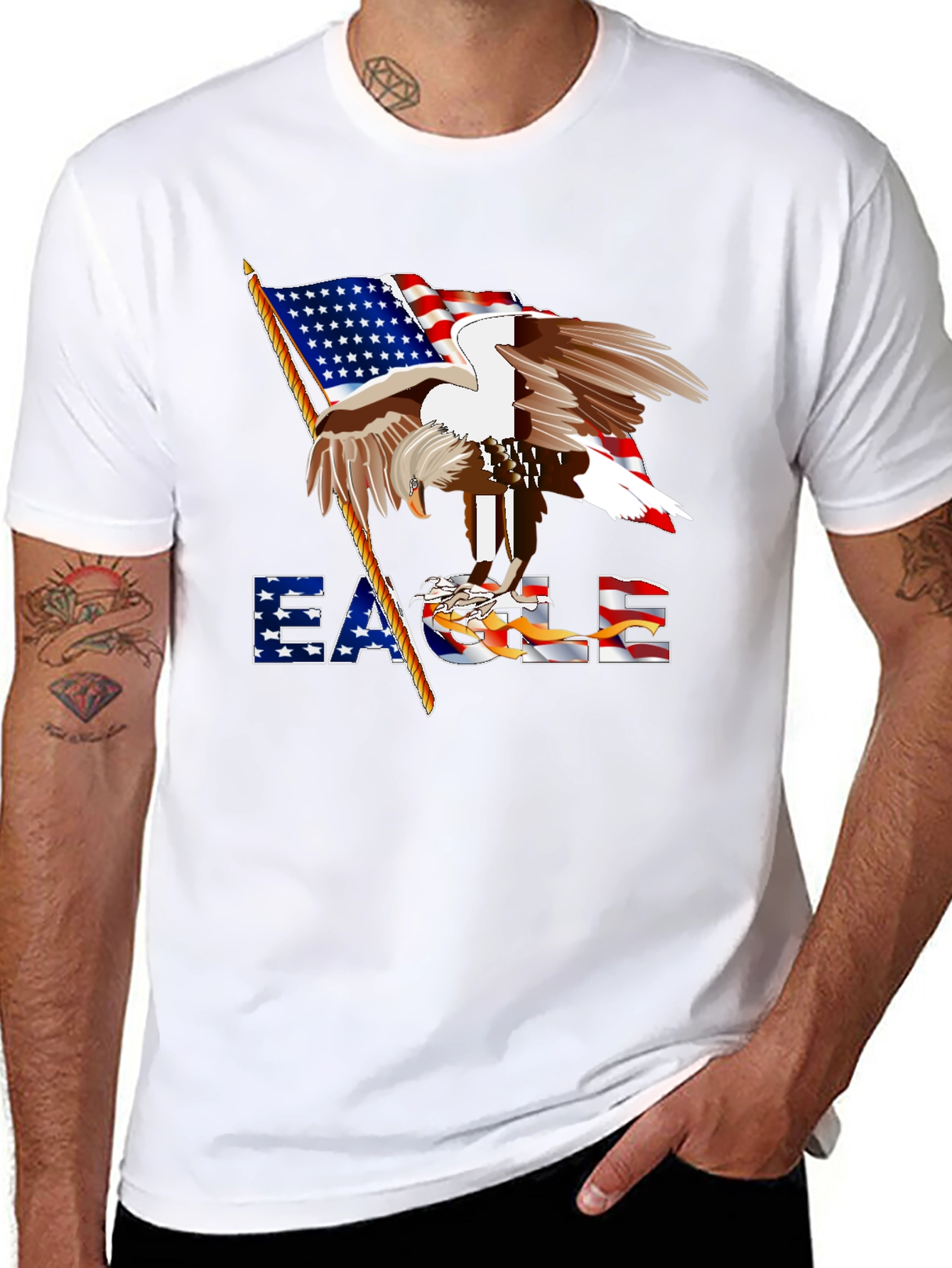 Eagle American Flag Graphic Tee