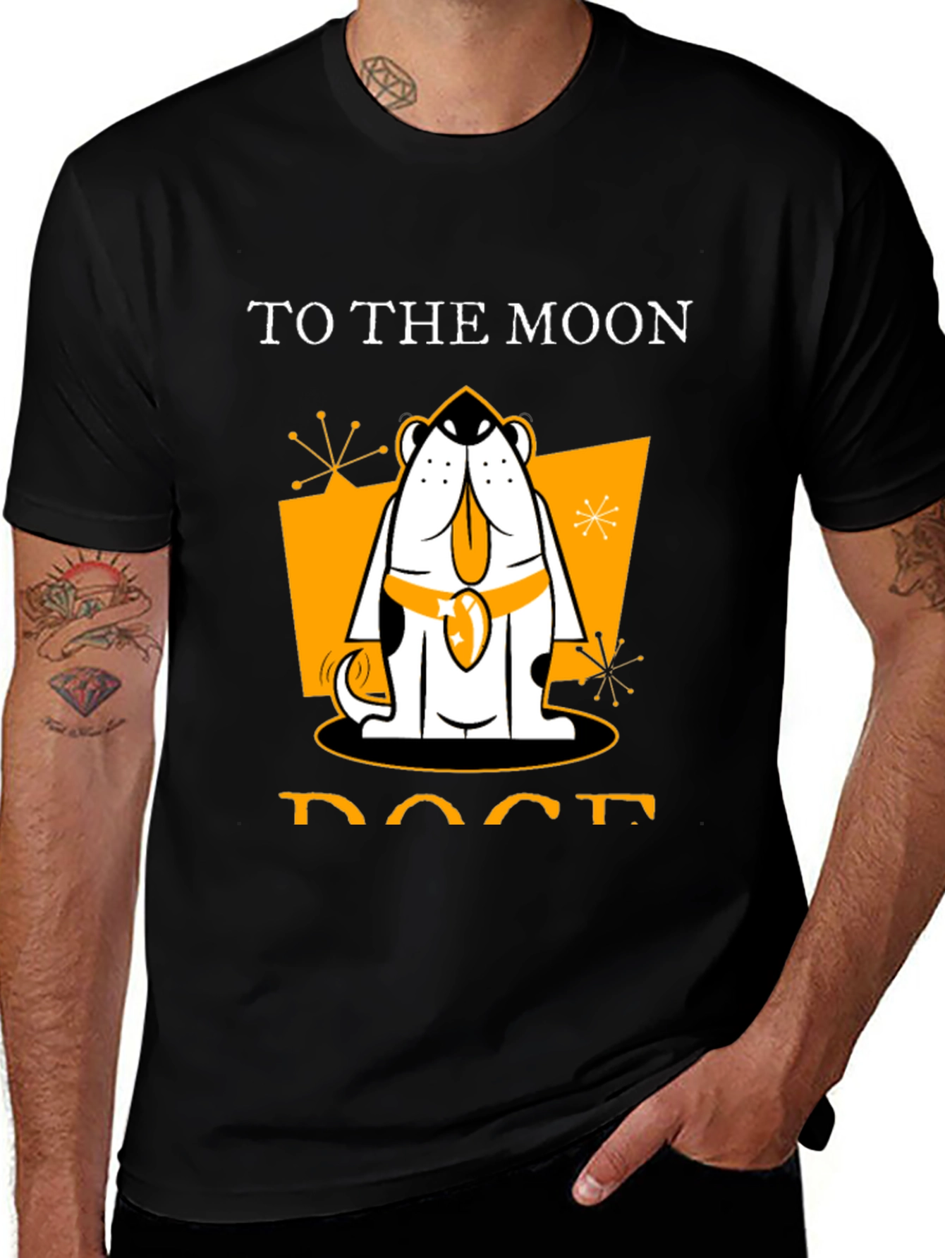 Dogecoin To The Moon Graphic Tee