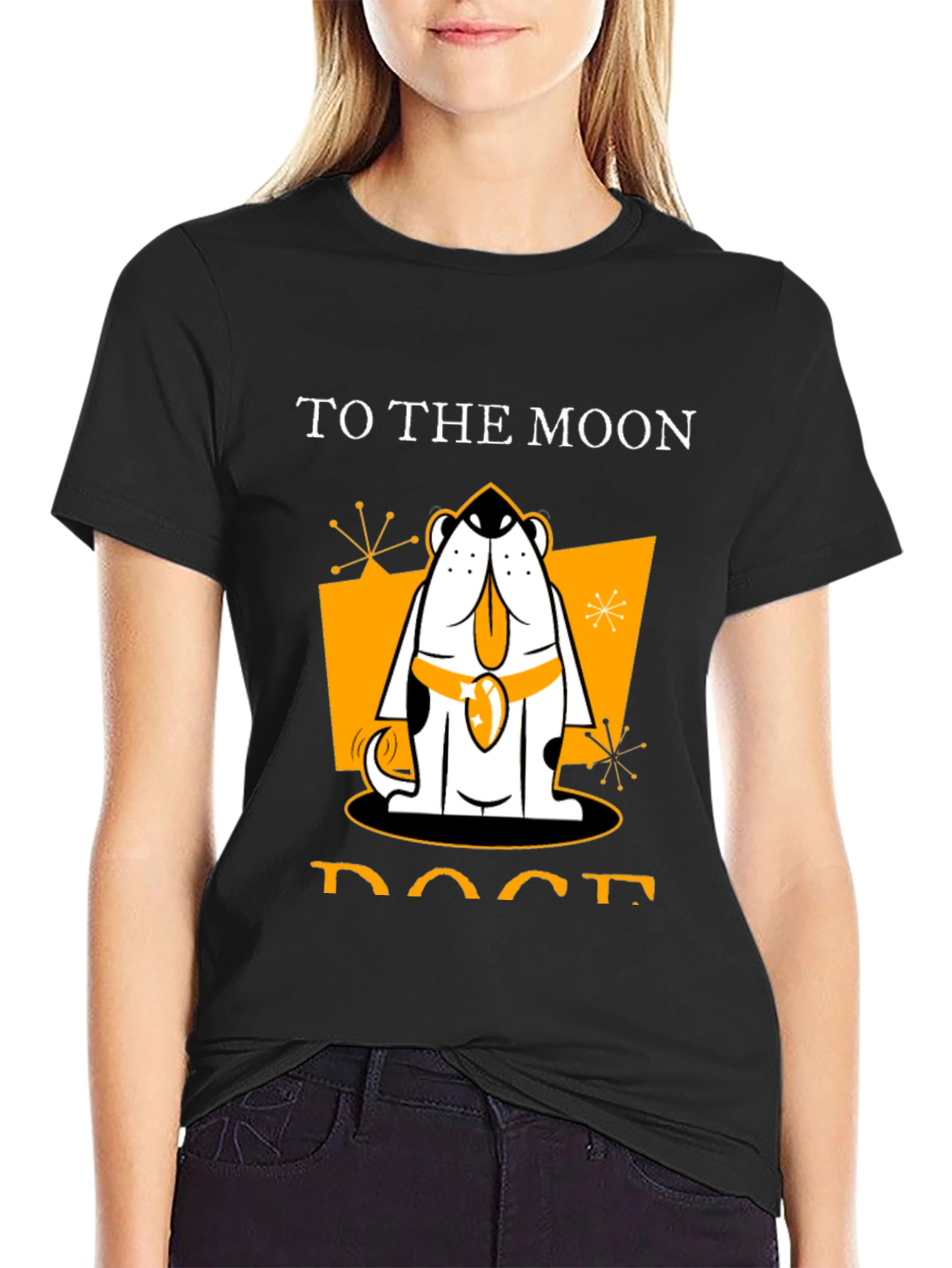 Dogecoin To The Moon Graphic Tee