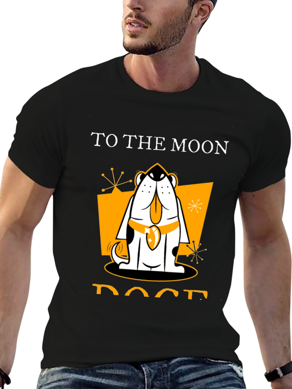Dogecoin To The Moon Graphic Tee