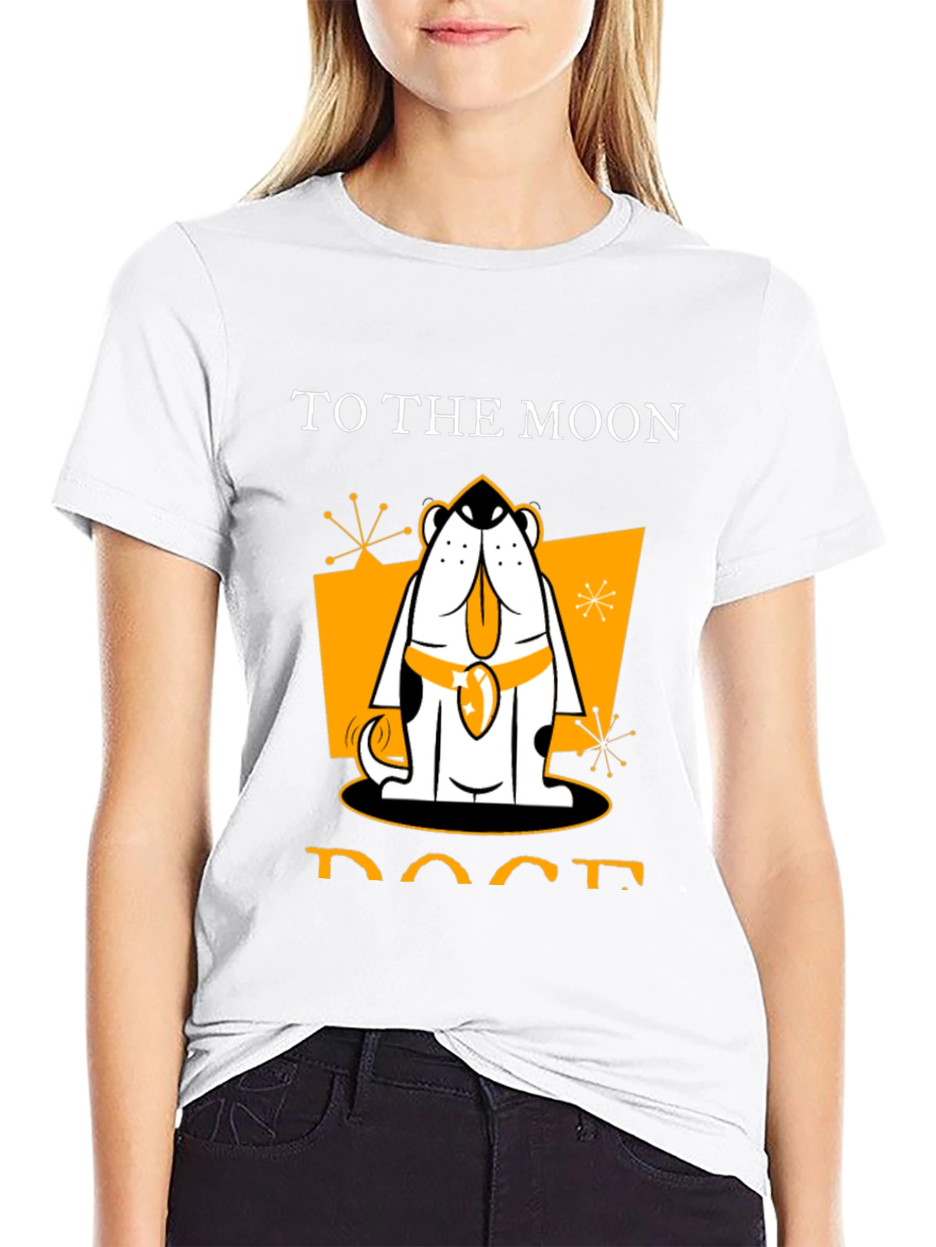 Dogecoin To The Moon Graphic Tee