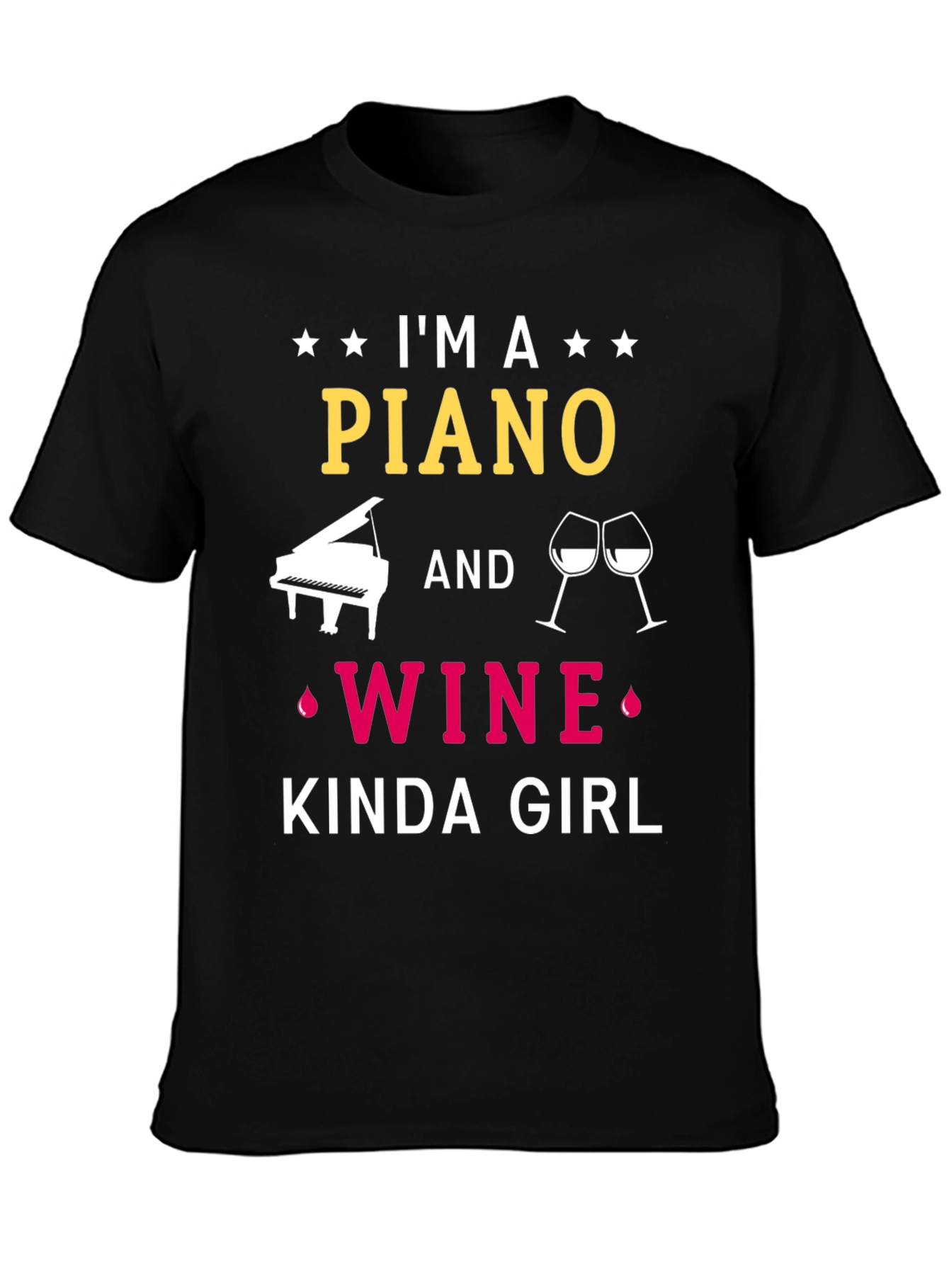 Piano & Wine Kinda Girl Graphic Tee
