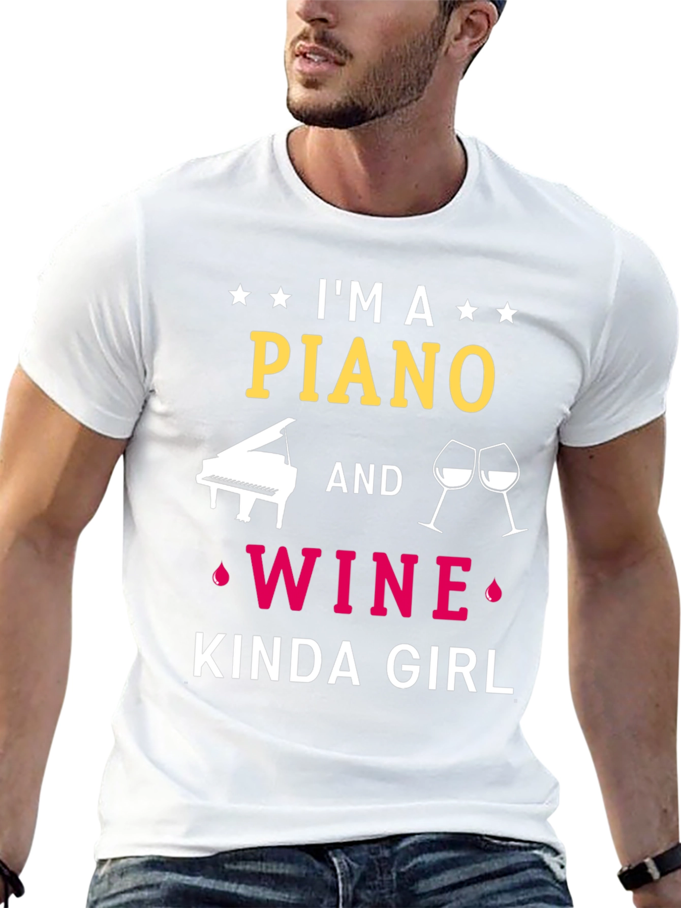 Piano & Wine Kinda Girl Graphic Tee
