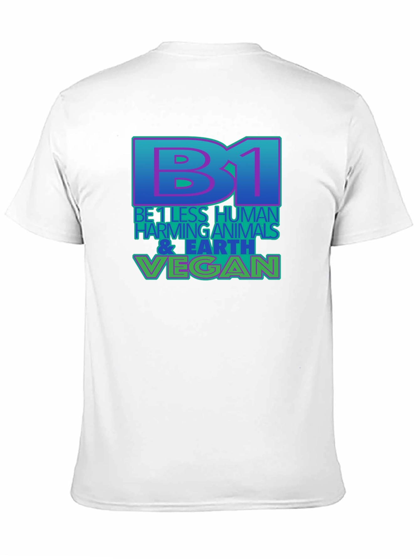 Be 1 Vegan T-Shirt - Black Eco-Friendly