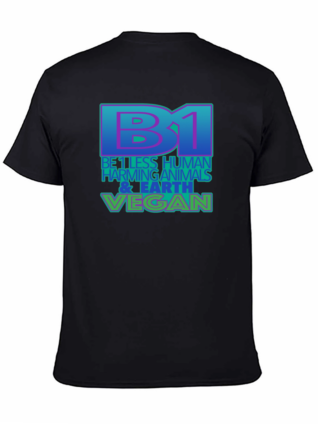 Be 1 Vegan T-Shirt - Black Eco-Friendly