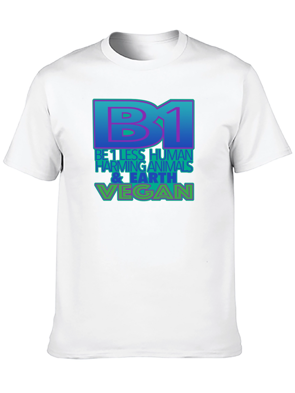 Be 1 Vegan T-Shirt - Black Eco-Friendly