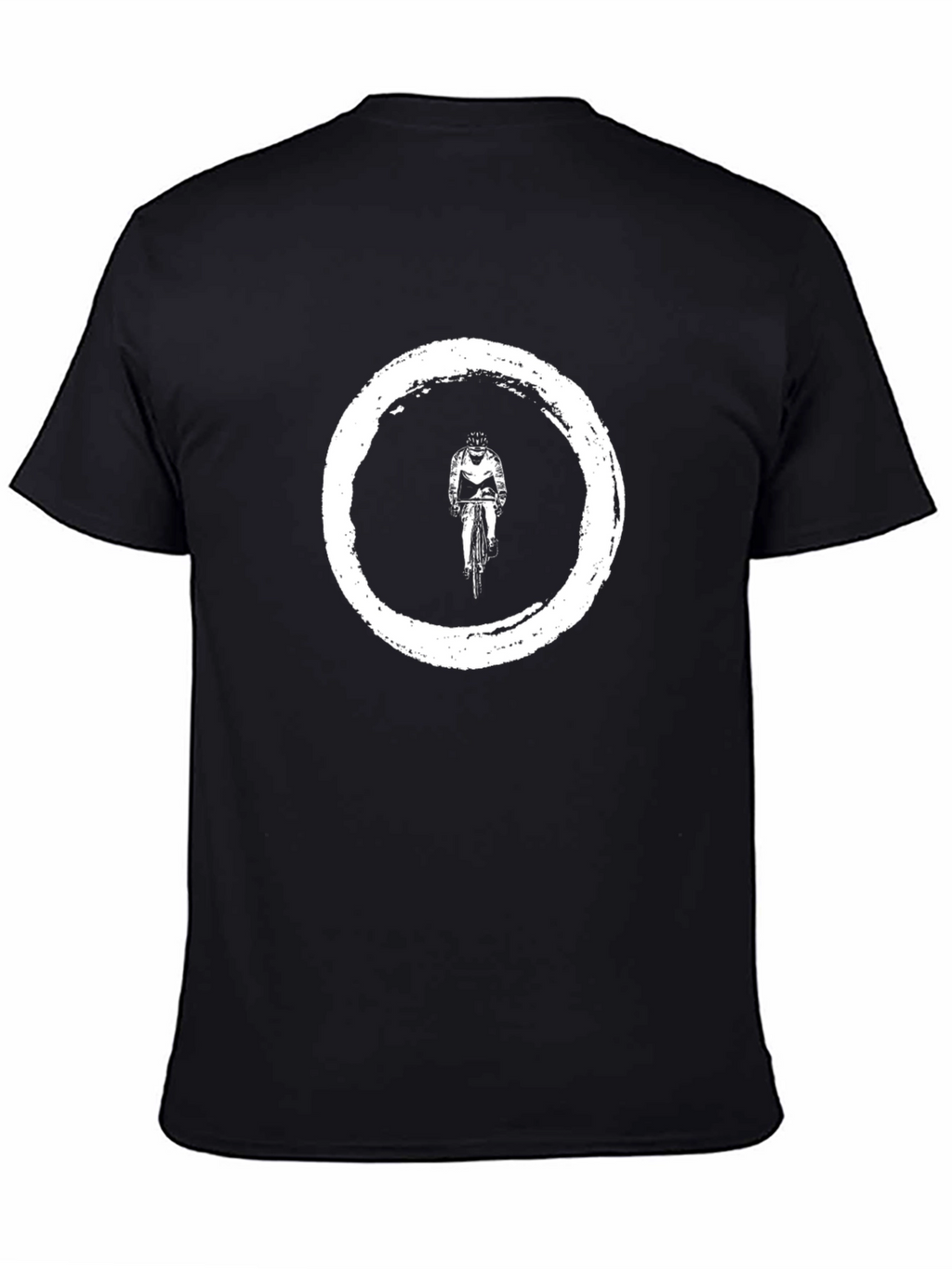 Cyclist Zen Circle Black T-Shirt