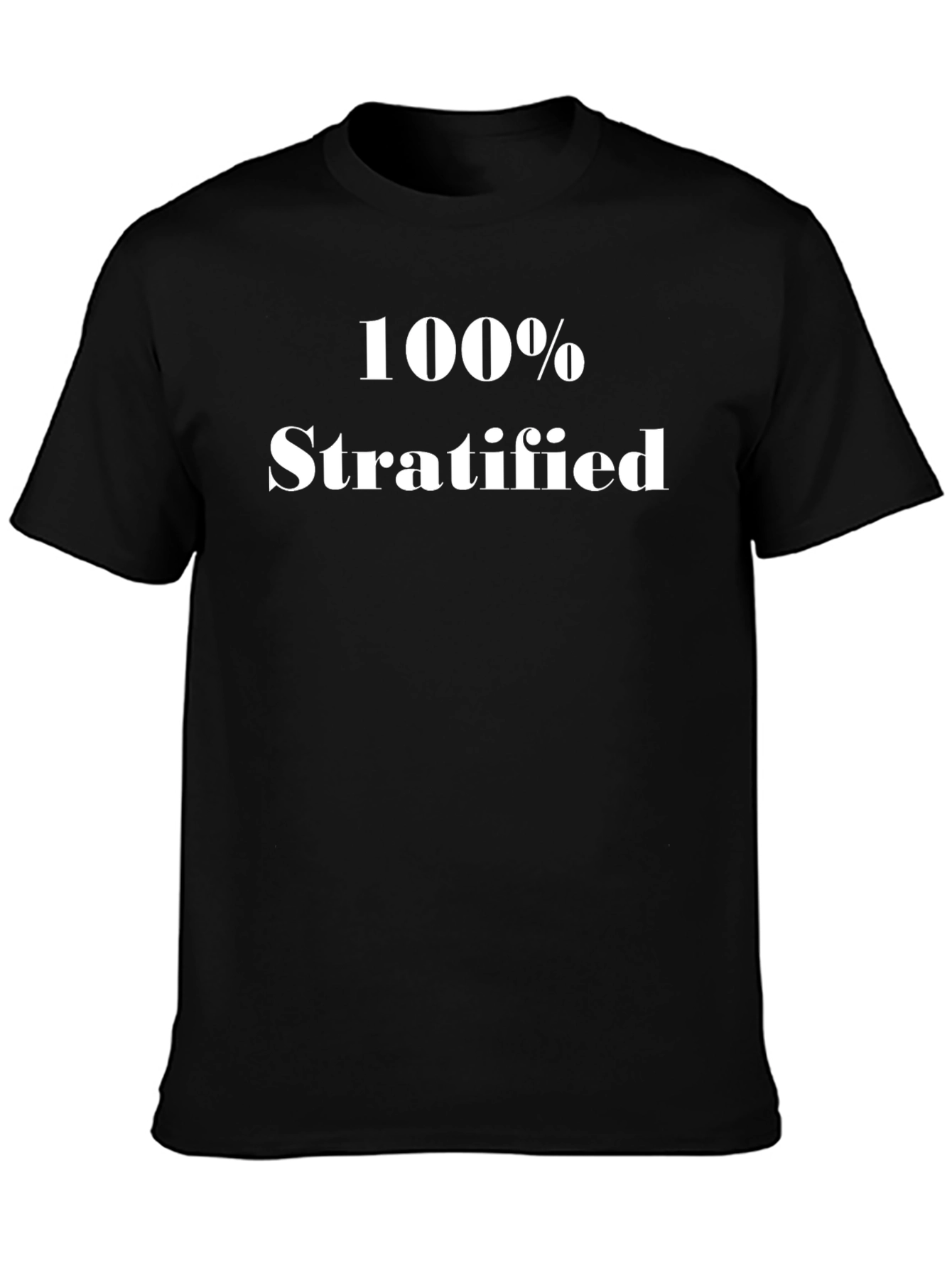 100% Stratified Black Graphic Tee