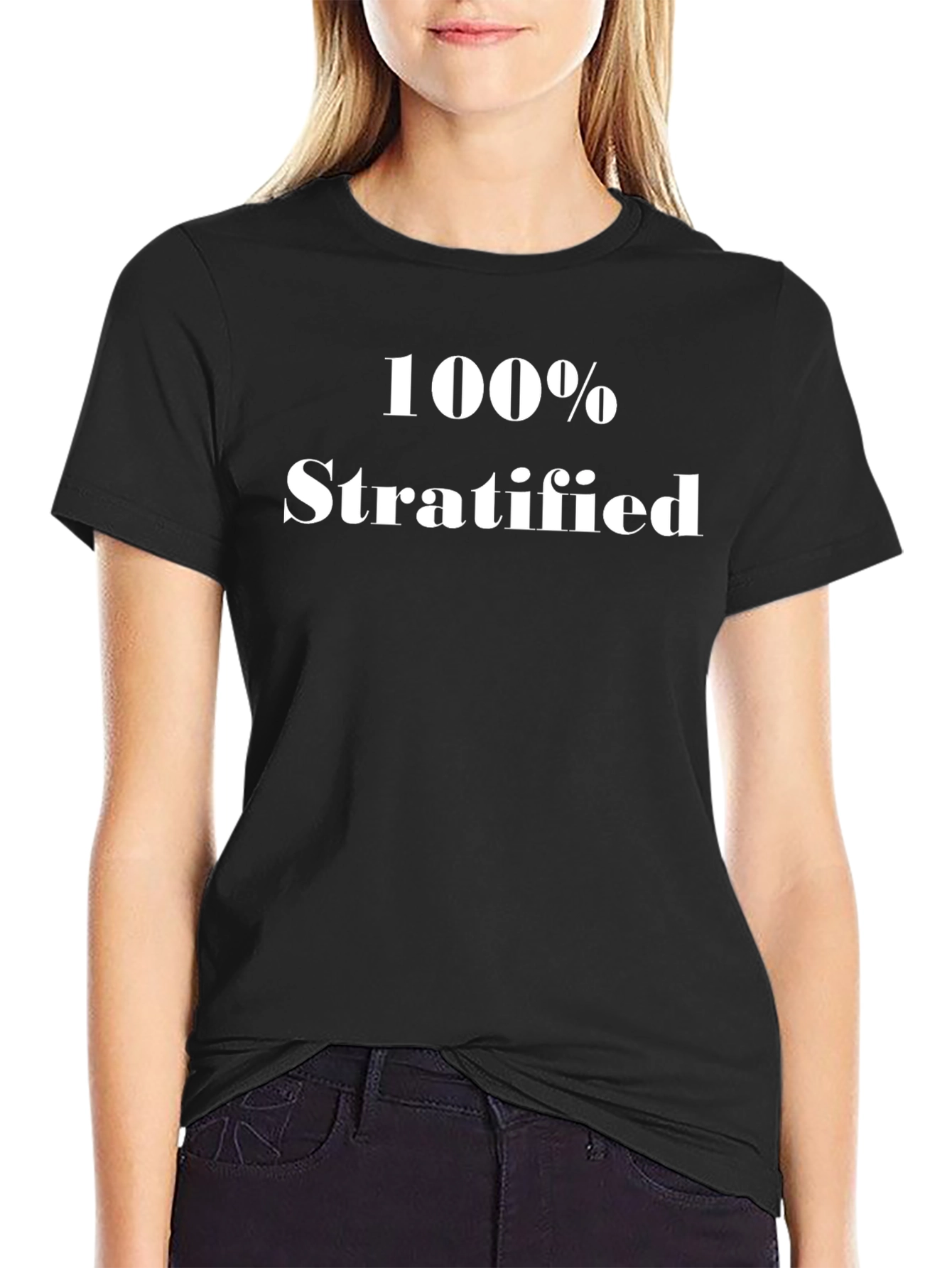 100% Stratified Black Graphic Tee