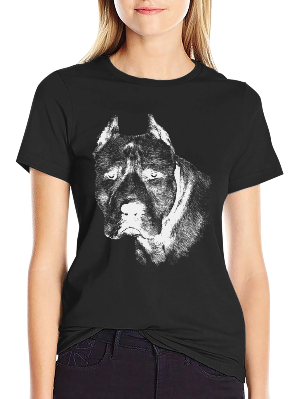 Dog Graphic Black T-Shirt
