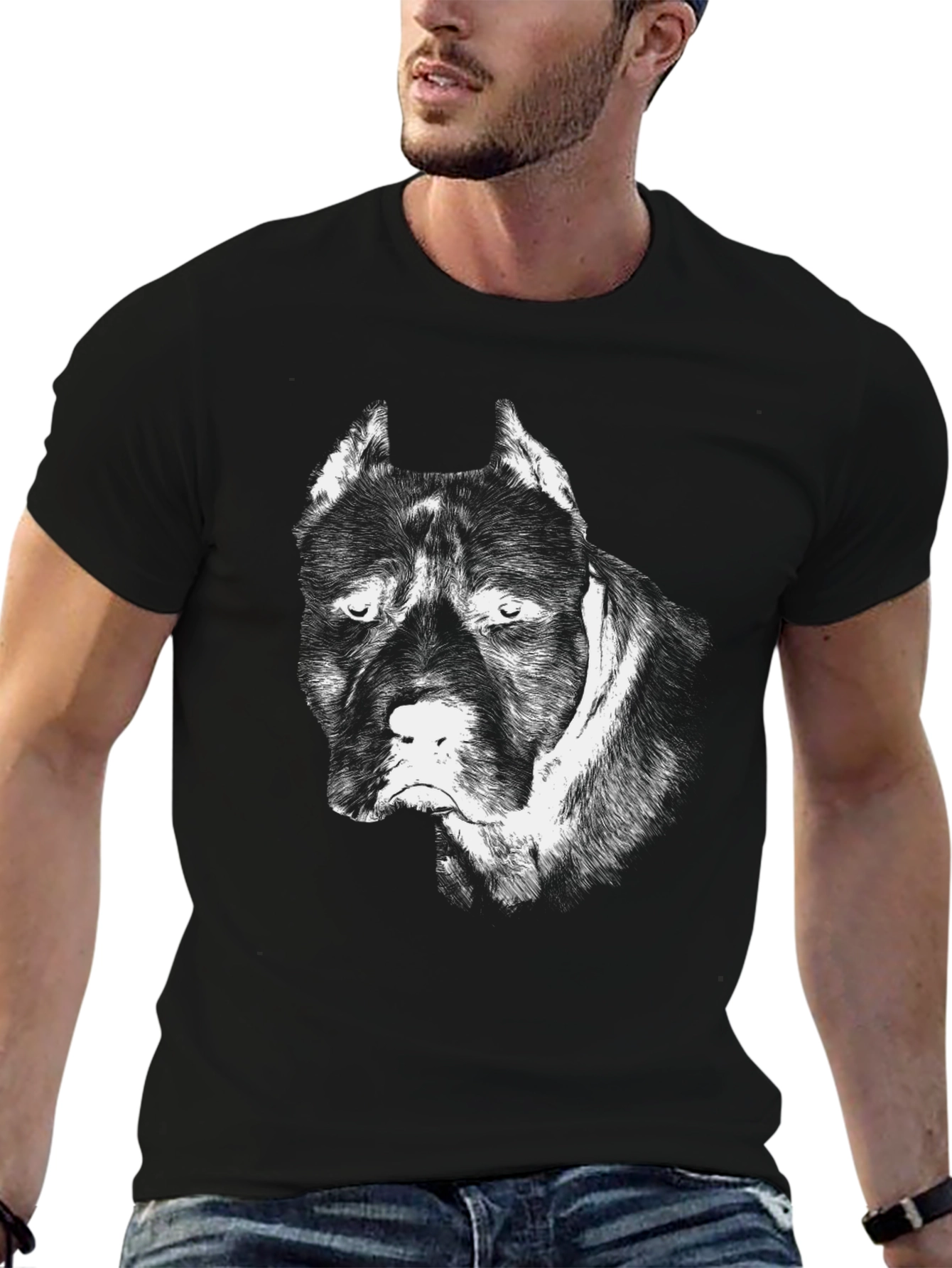 Dog Graphic Black T-Shirt
