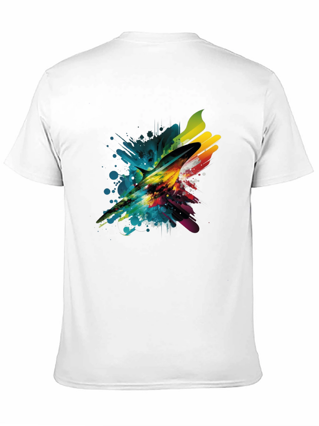 Abstract Marlin Mens Black T-Shirt