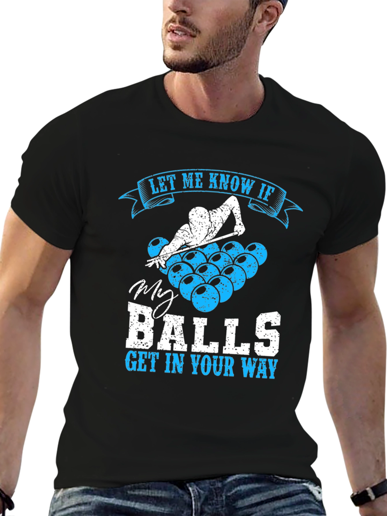Billiards Balls Graphic Tee - Let Me Know If Funny T-Shirt