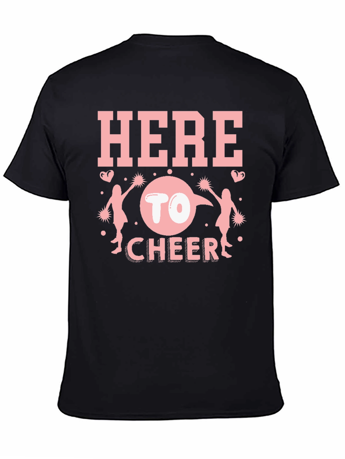 Here to Cheer Graphic Tee - Spirit & Support!