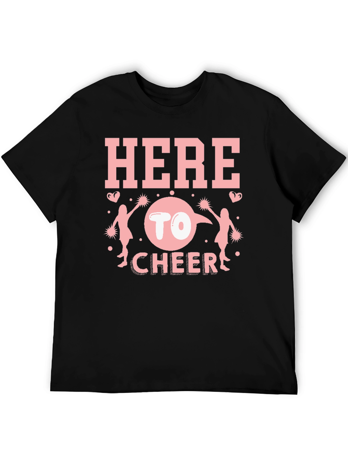 Here to Cheer Graphic Tee - Spirit & Support!