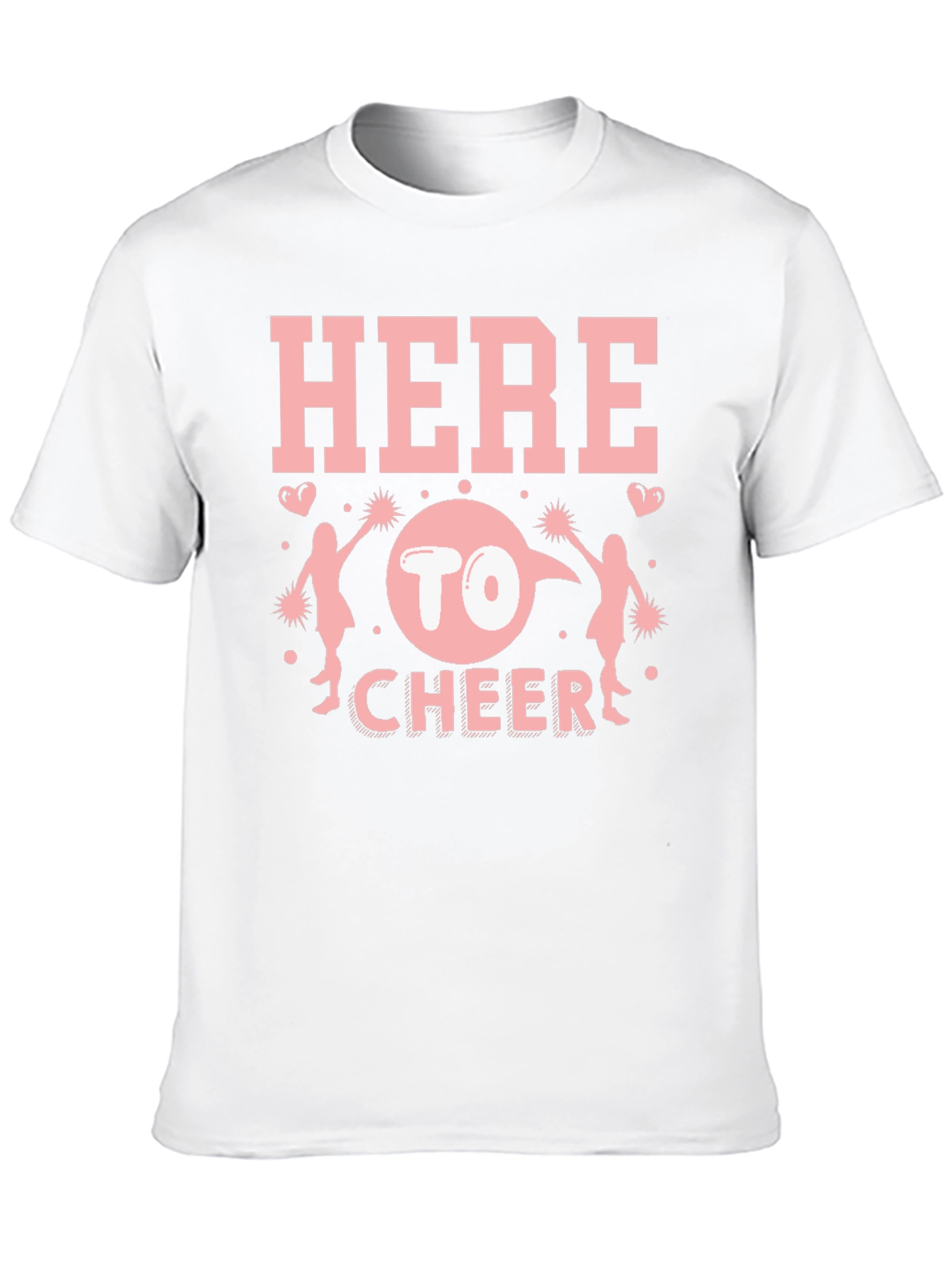 Here to Cheer Graphic Tee - Spirit & Support!