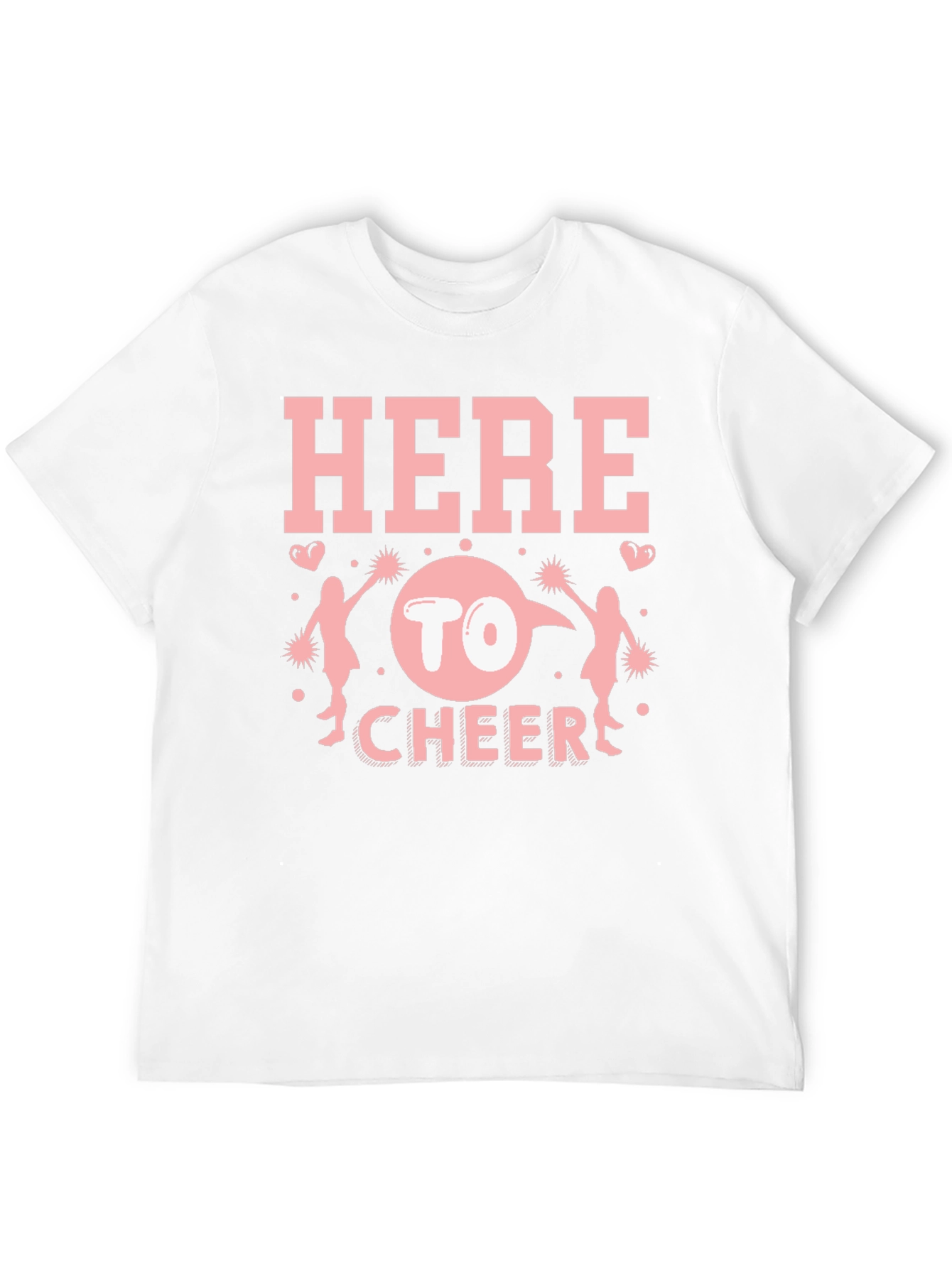 Here to Cheer Graphic Tee - Spirit & Support!