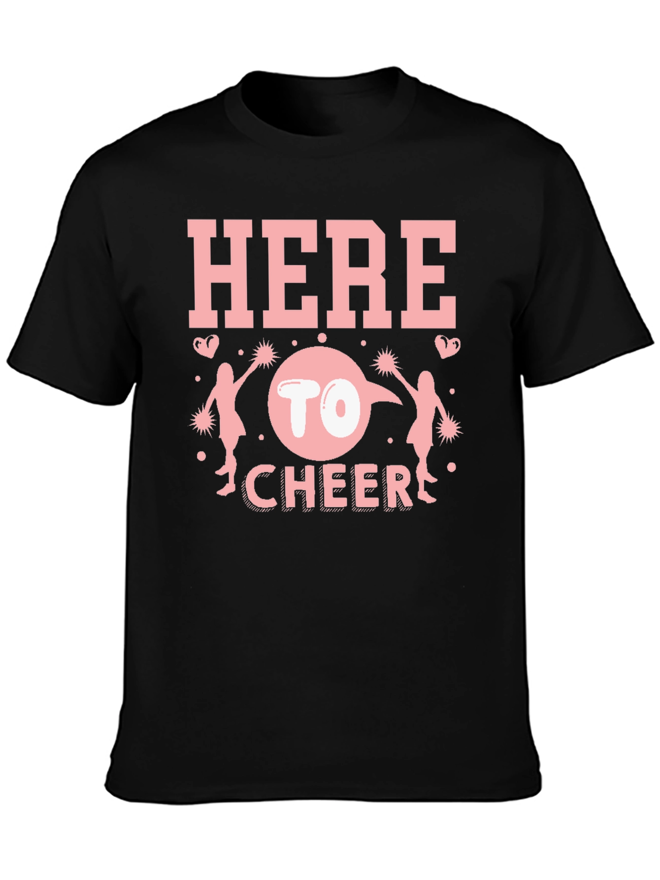 Here to Cheer Graphic Tee - Spirit & Support!
