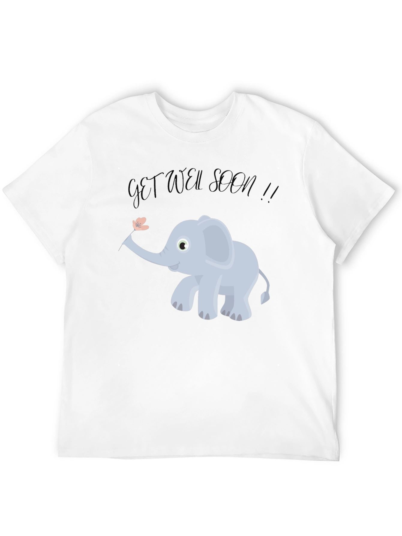 Cute Get Well Soon Elephant Graphic Tee - Unisex