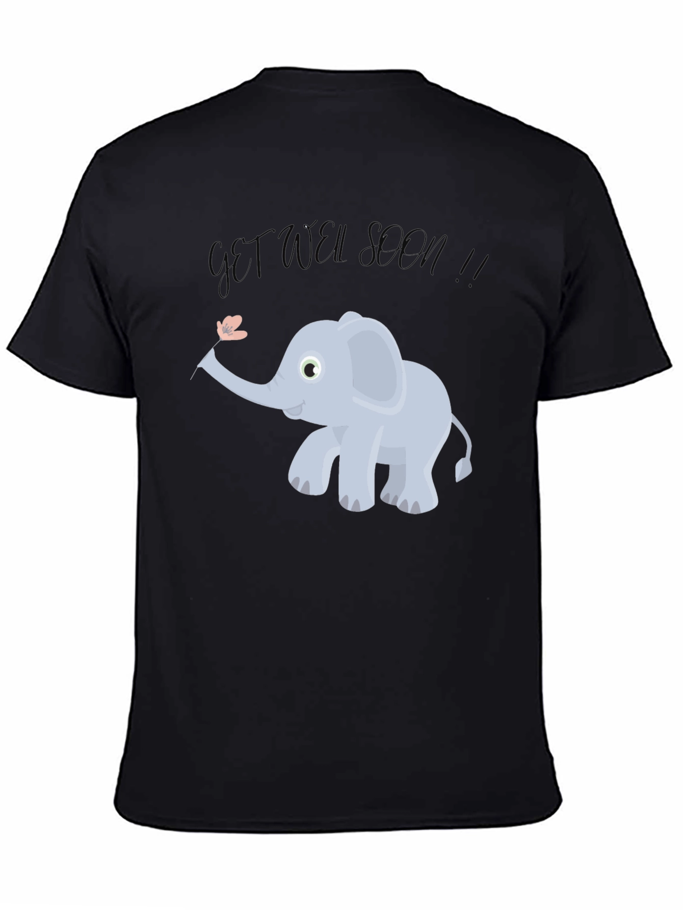 Cute Get Well Soon Elephant Graphic Tee - Unisex
