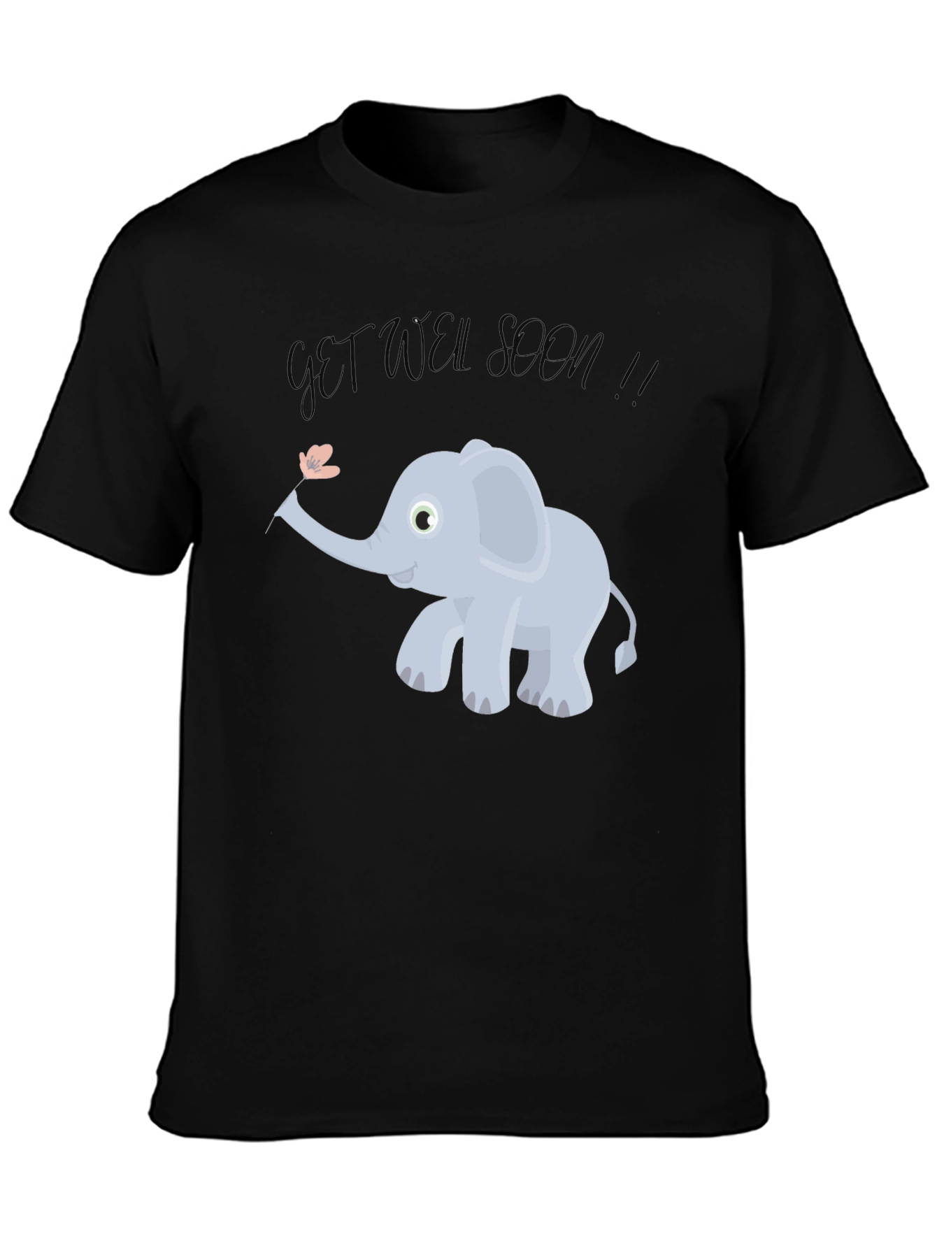 Cute Get Well Soon Elephant Graphic Tee - Unisex
