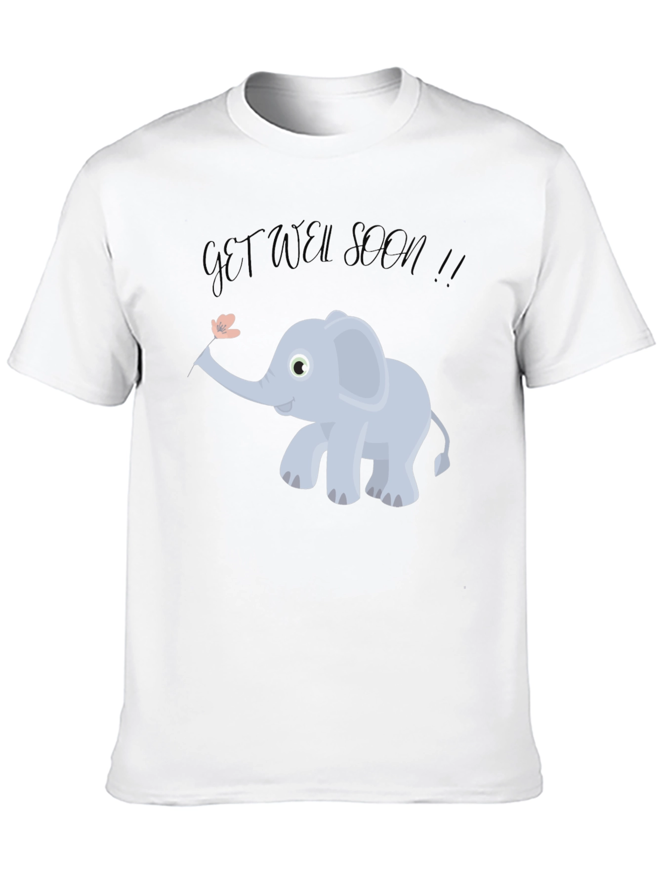 Cute Get Well Soon Elephant Graphic Tee - Unisex