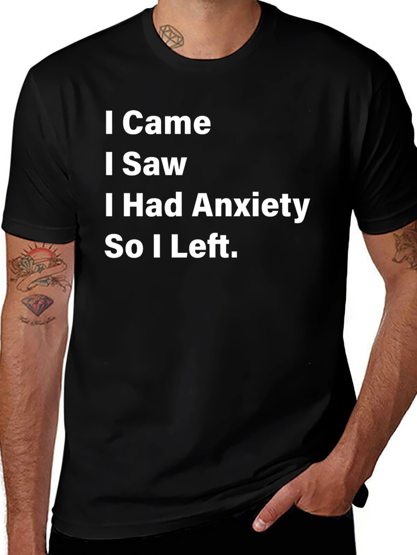 Anxiety Humor Tee - I Came I Saw I Had Anxiety T-Shirt
