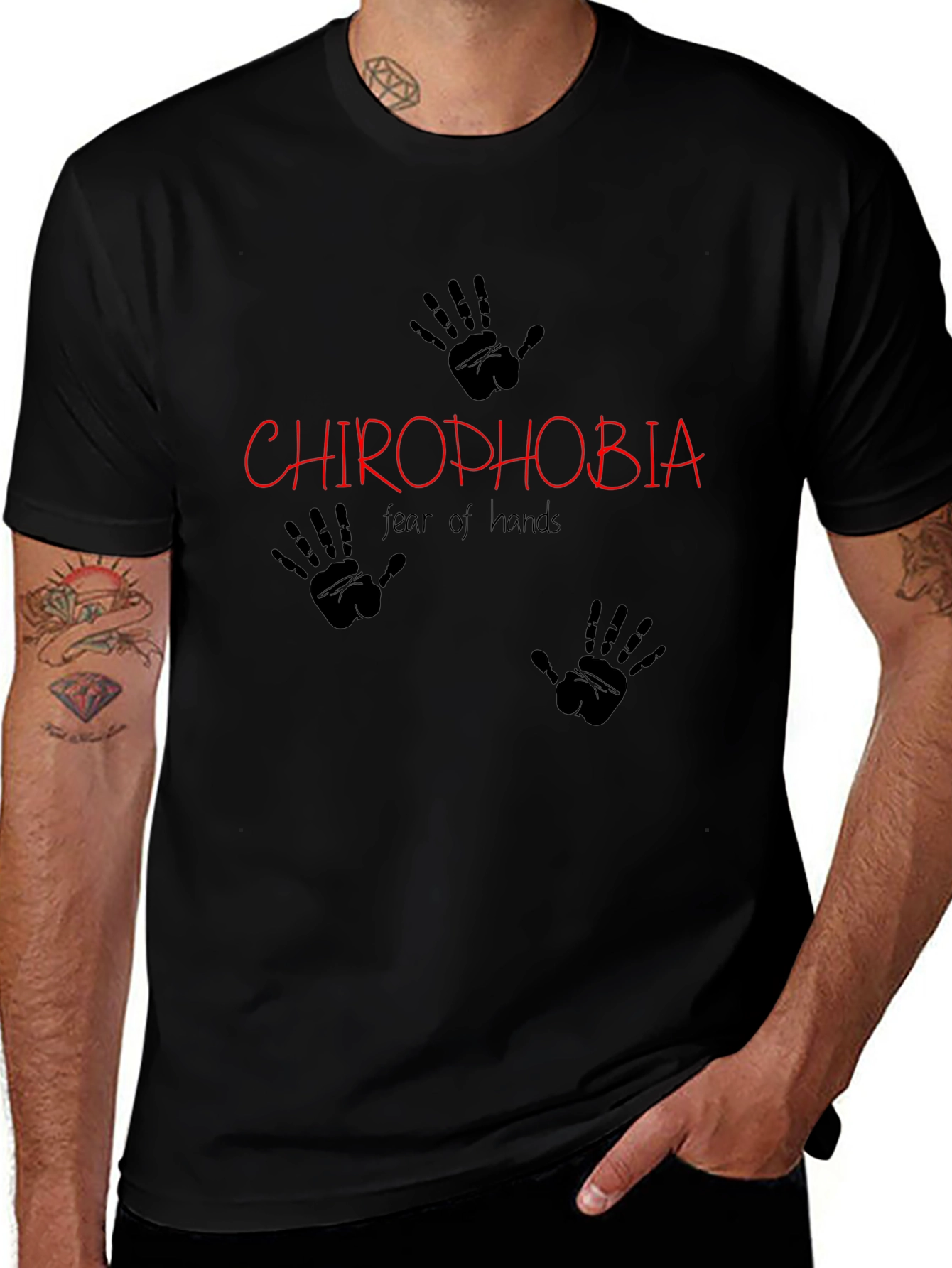 Chirophobia Graphic T-Shirt - Fear of Hands Tee