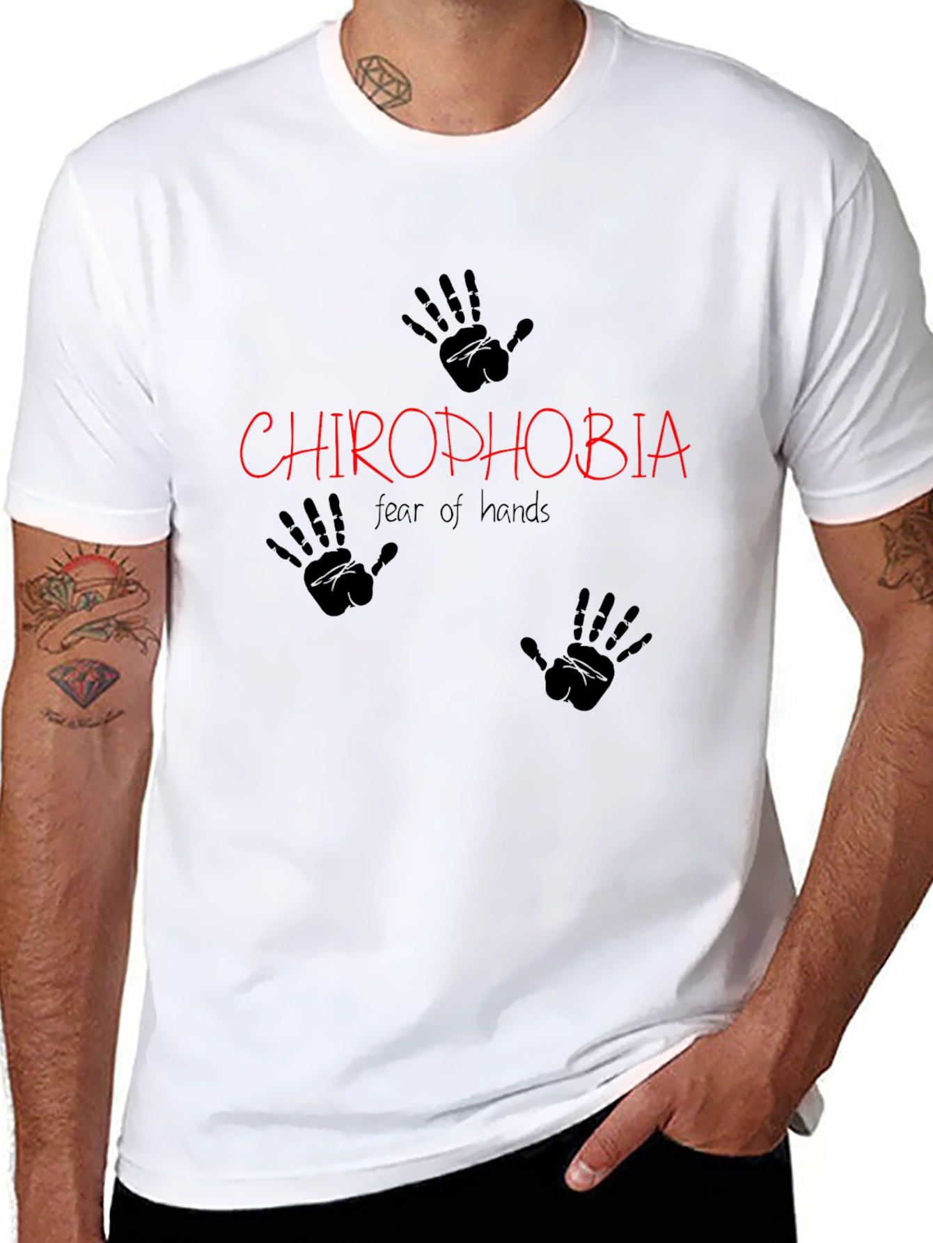 Chirophobia Graphic T-Shirt - Fear of Hands Tee