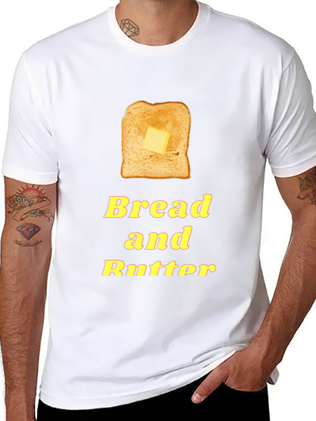 Bread and Butter Graphic Tee - Foodie T-Shirt