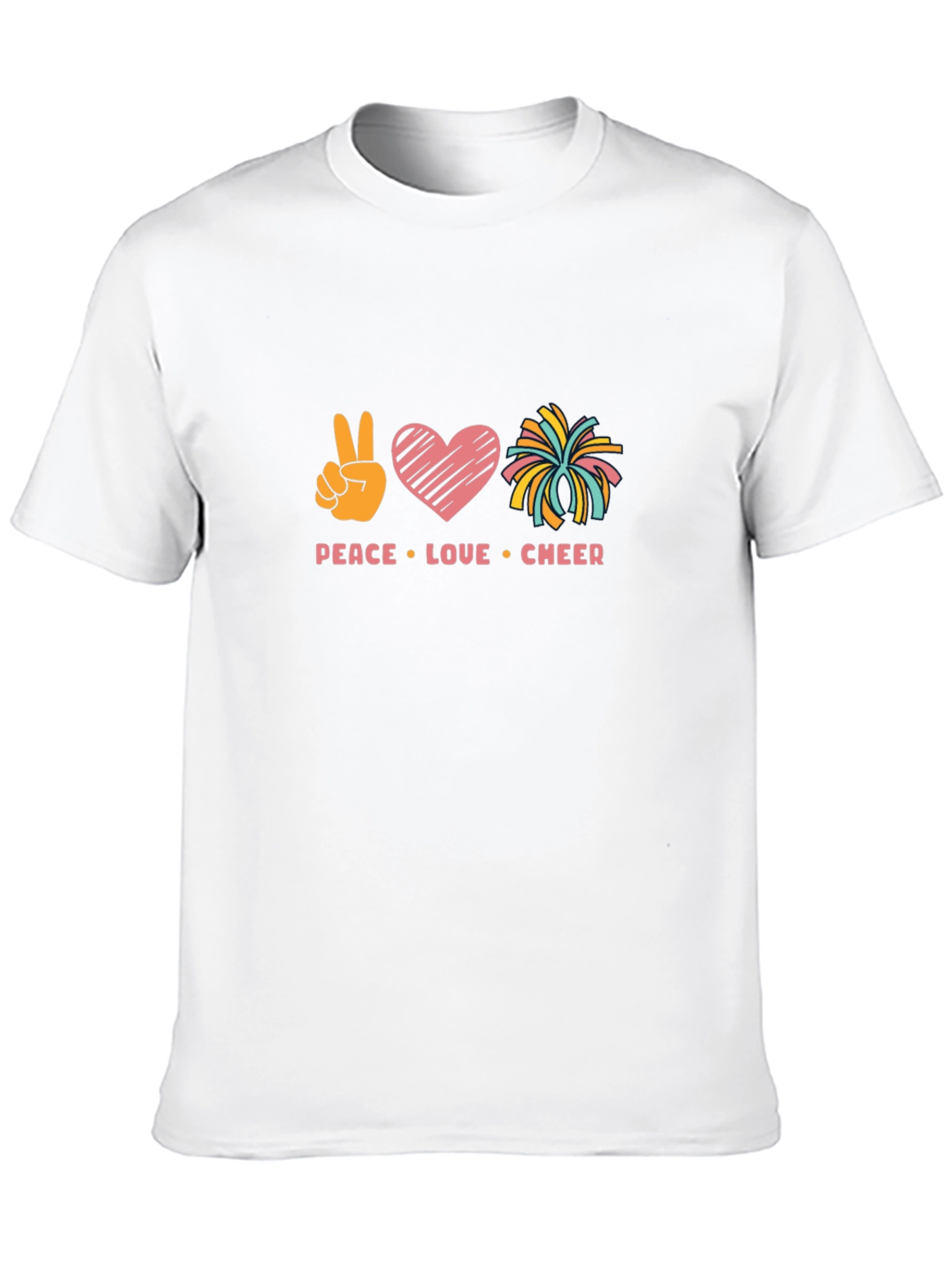 Peace Love Cheer Graphic Tee - Soft Cotton Blend