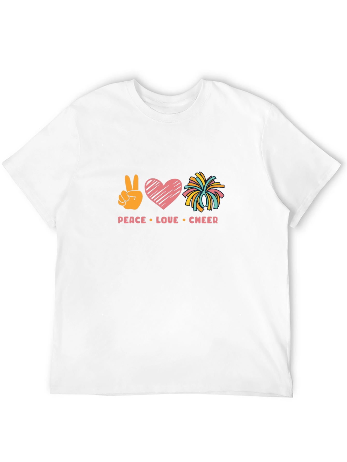 Peace Love Cheer Graphic Tee - Soft Cotton Blend
