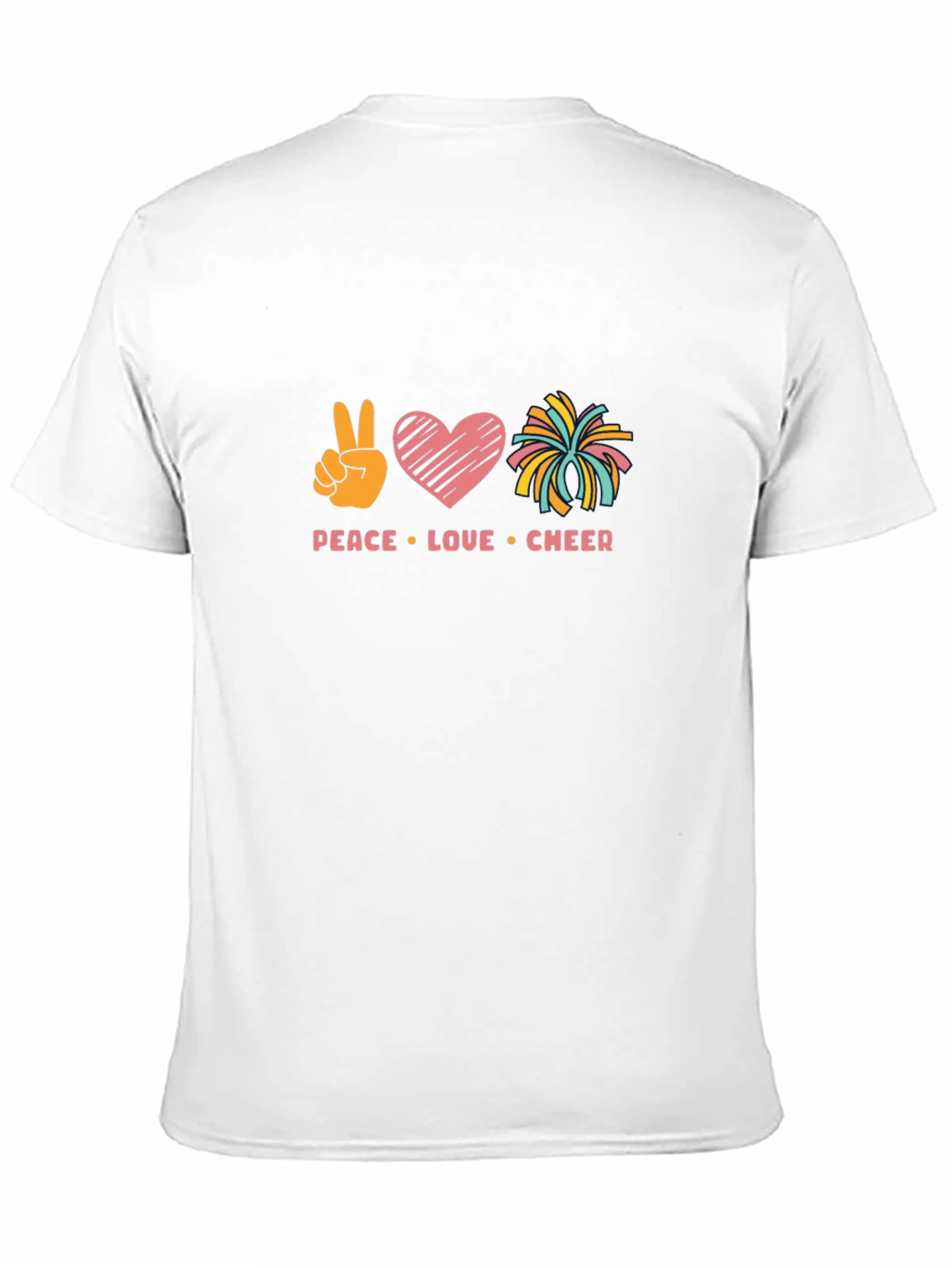 Peace Love Cheer Graphic Tee - Soft Cotton Blend