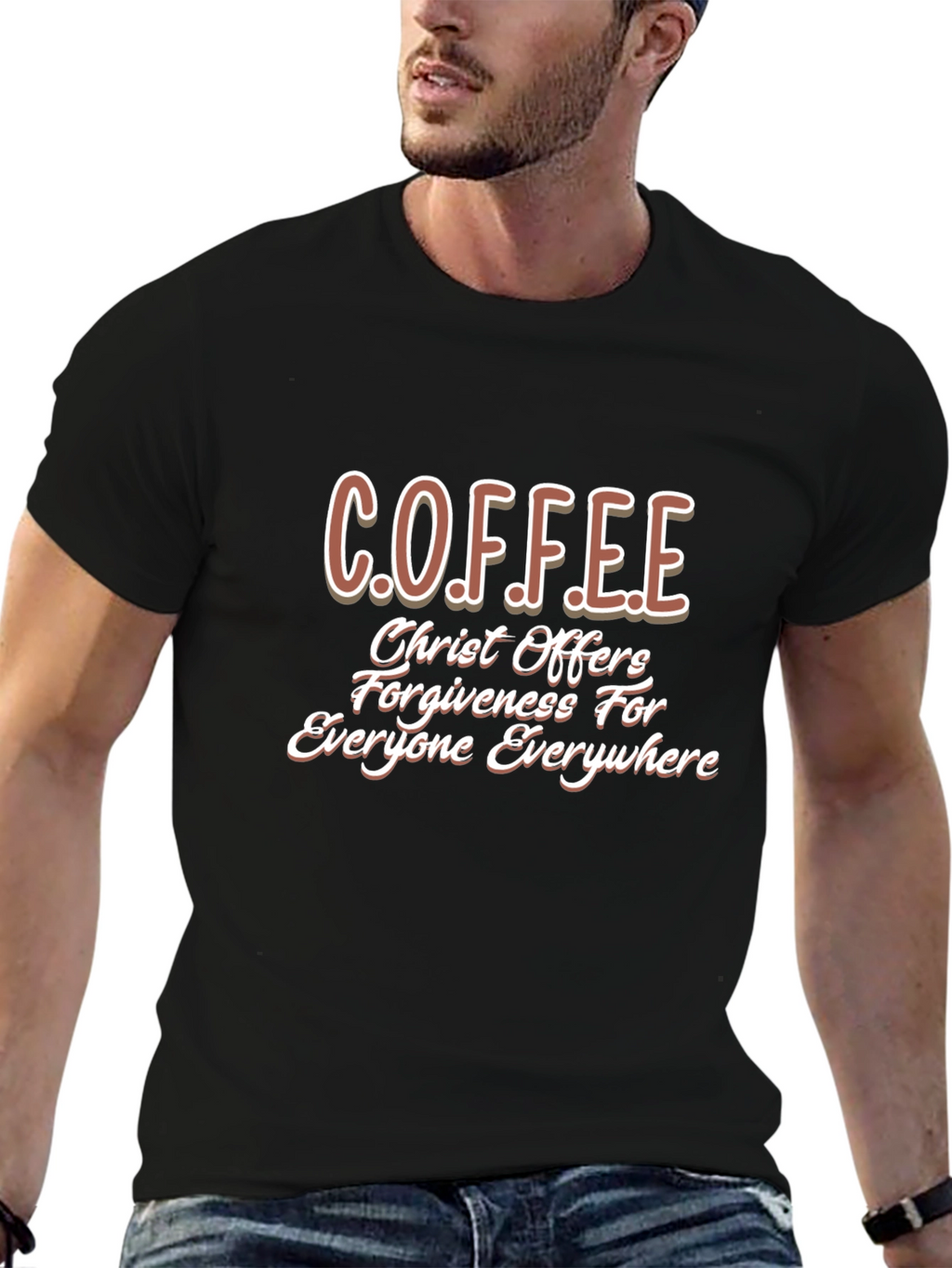 Coffee Christ Offers Forgiveness T-Shirt