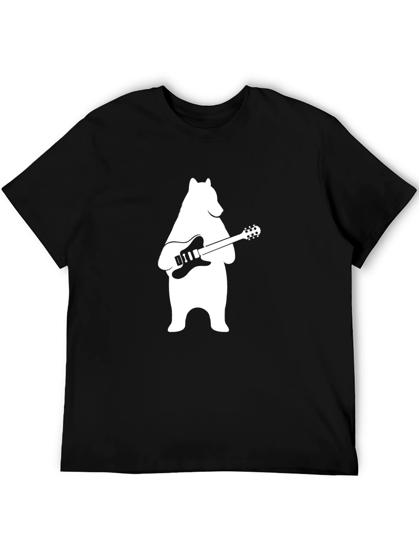 Cool Bear Playing Guitar Graphic T-Shirt
