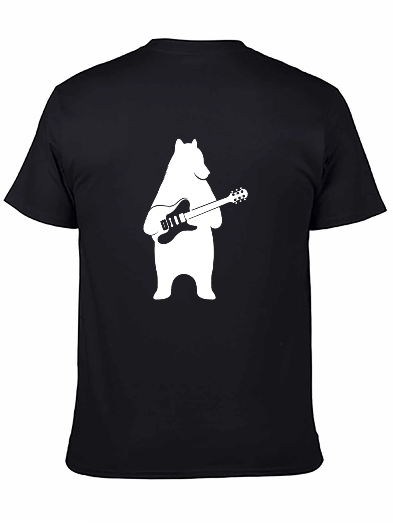 Cool Bear Playing Guitar Graphic T-Shirt