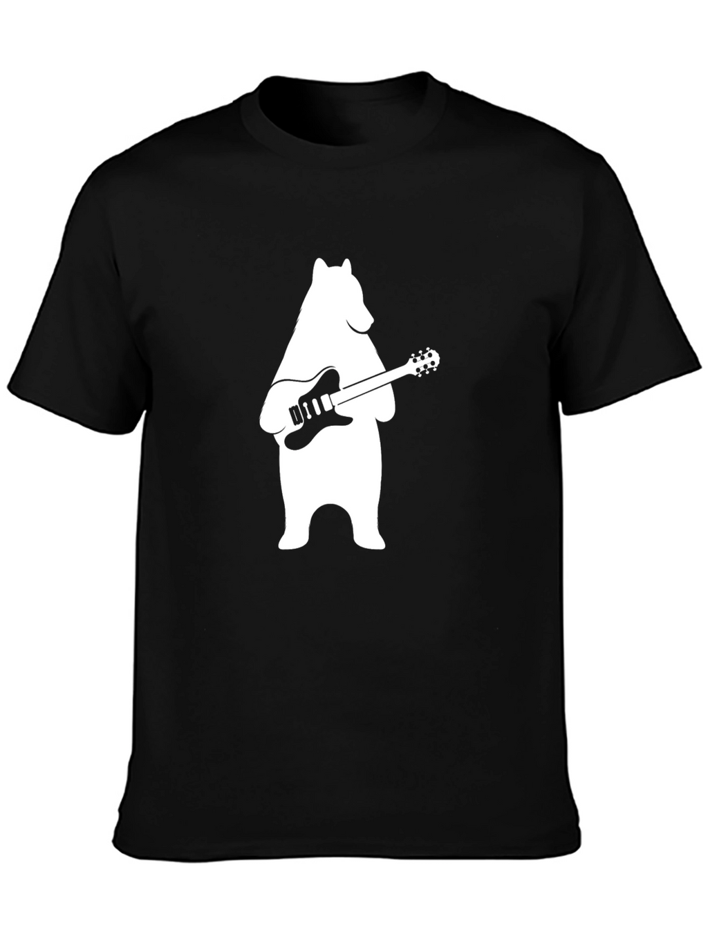 Cool Bear Playing Guitar Graphic T-Shirt