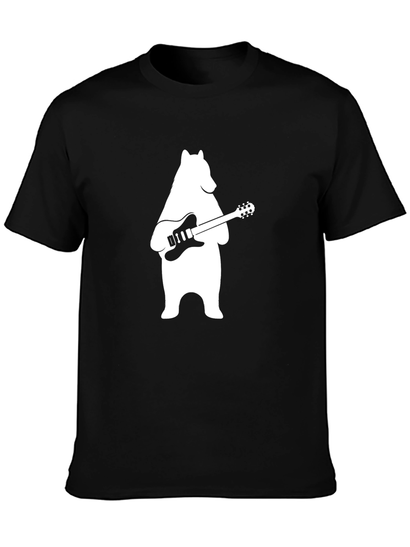 Cool Bear Playing Guitar Graphic T-Shirt