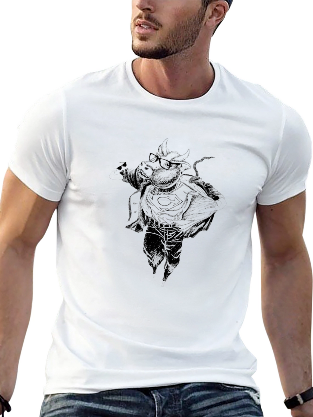 Black Graphic Tee - Unique Design