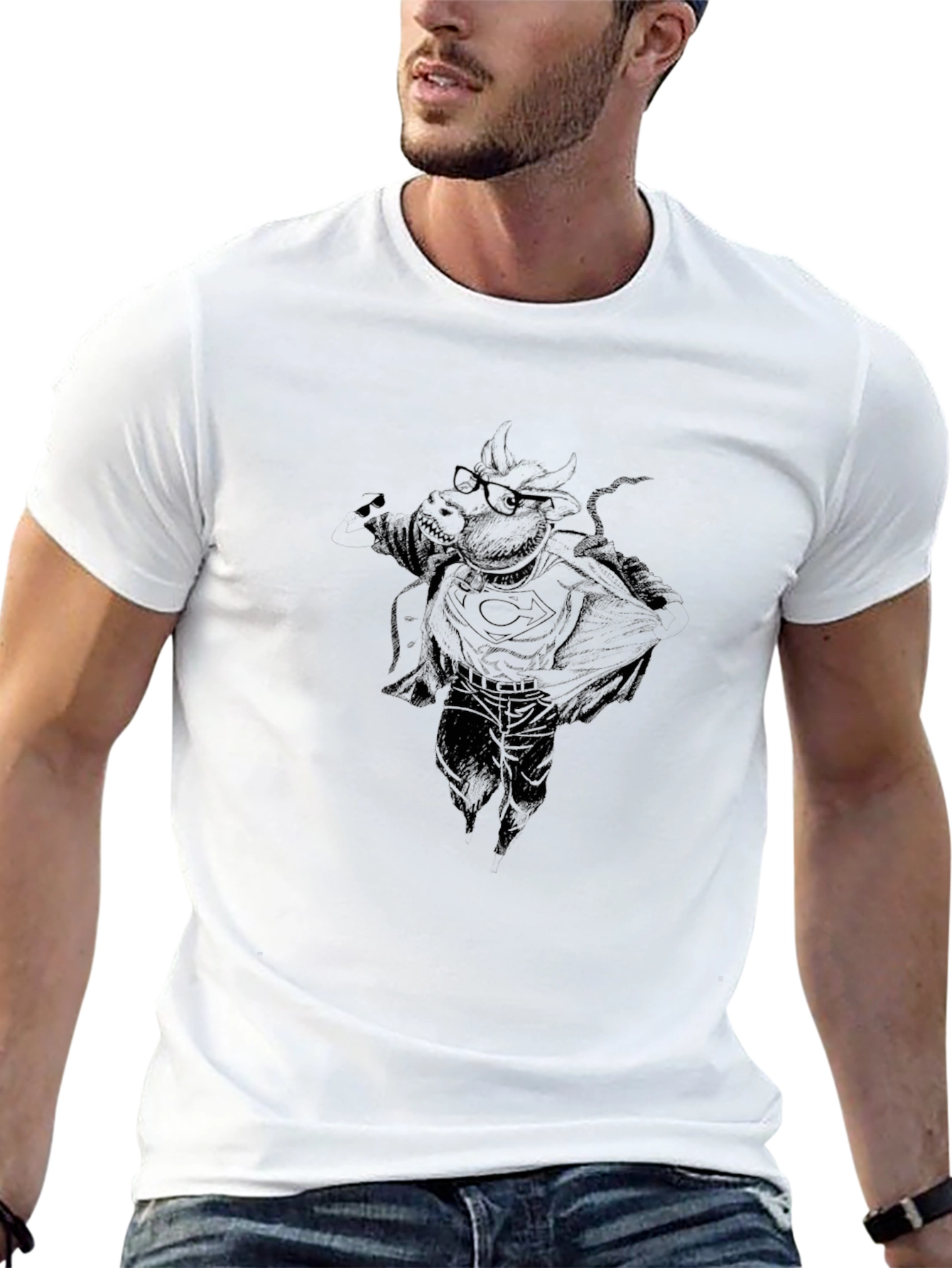 Black Graphic Tee - Unique Design