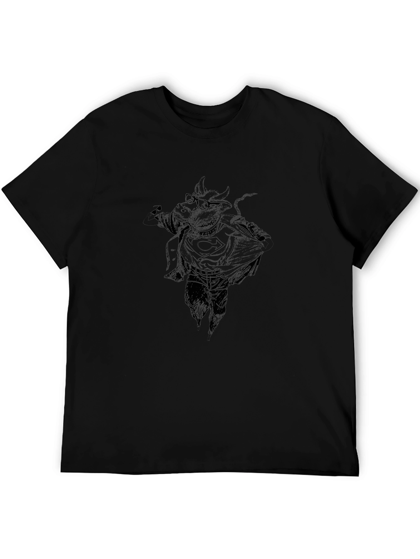 Black Graphic Tee - Unique Design